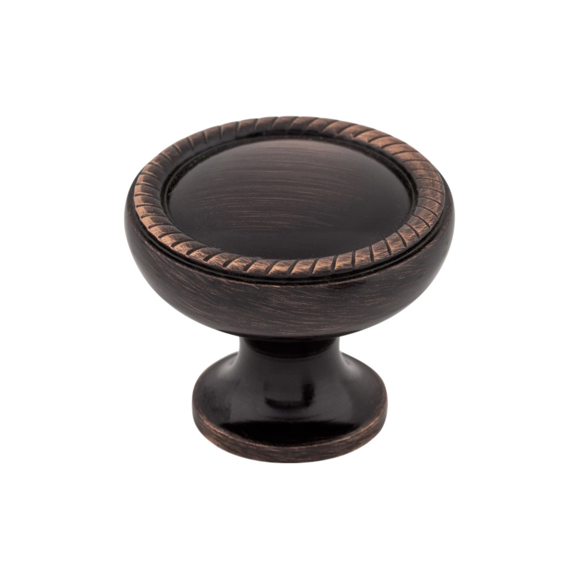 Emboss 1 1/4" Diameter Round Knob - Tuscan Bronze