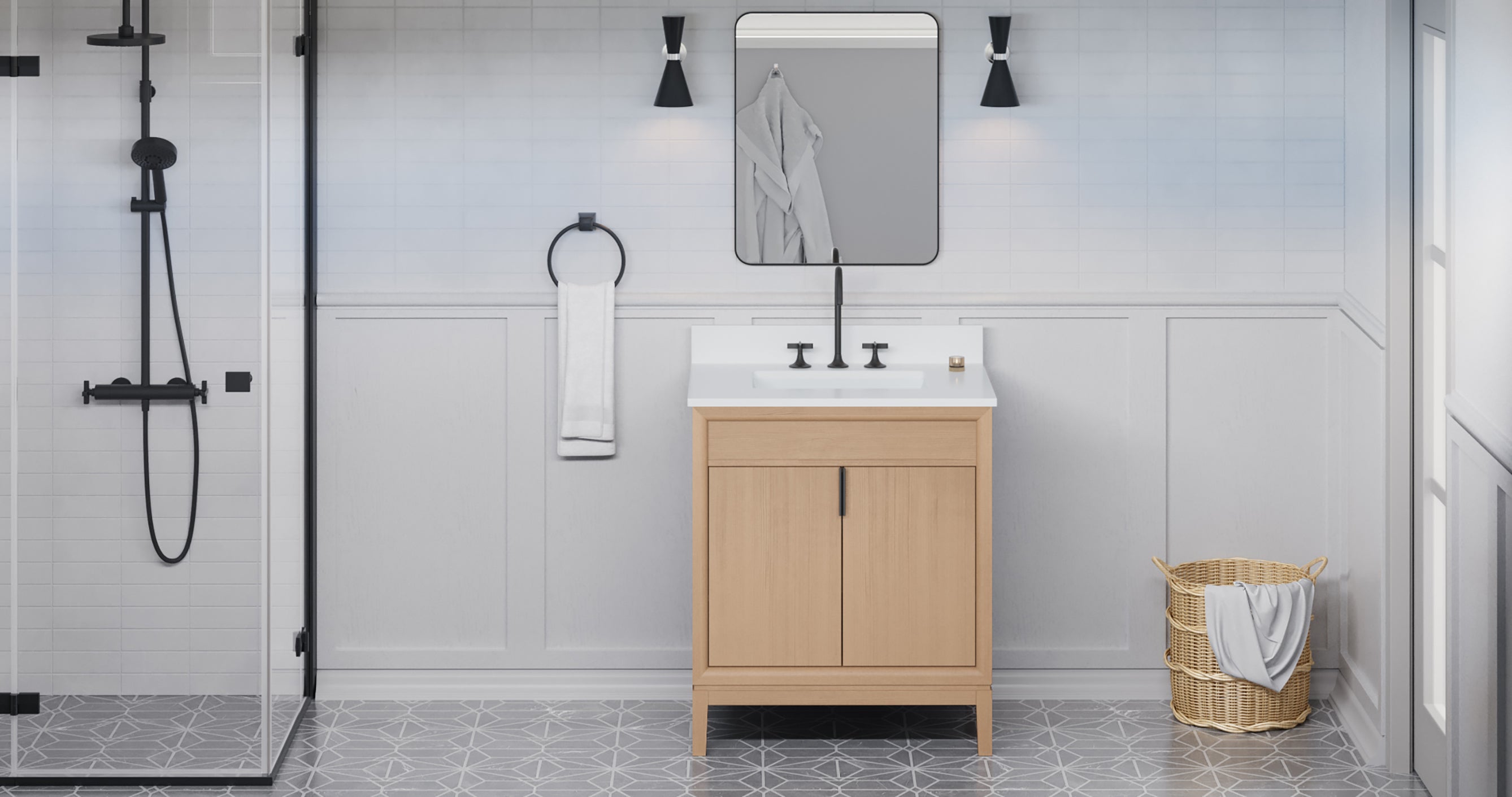 30" Theodora Vanity – Natural Oak