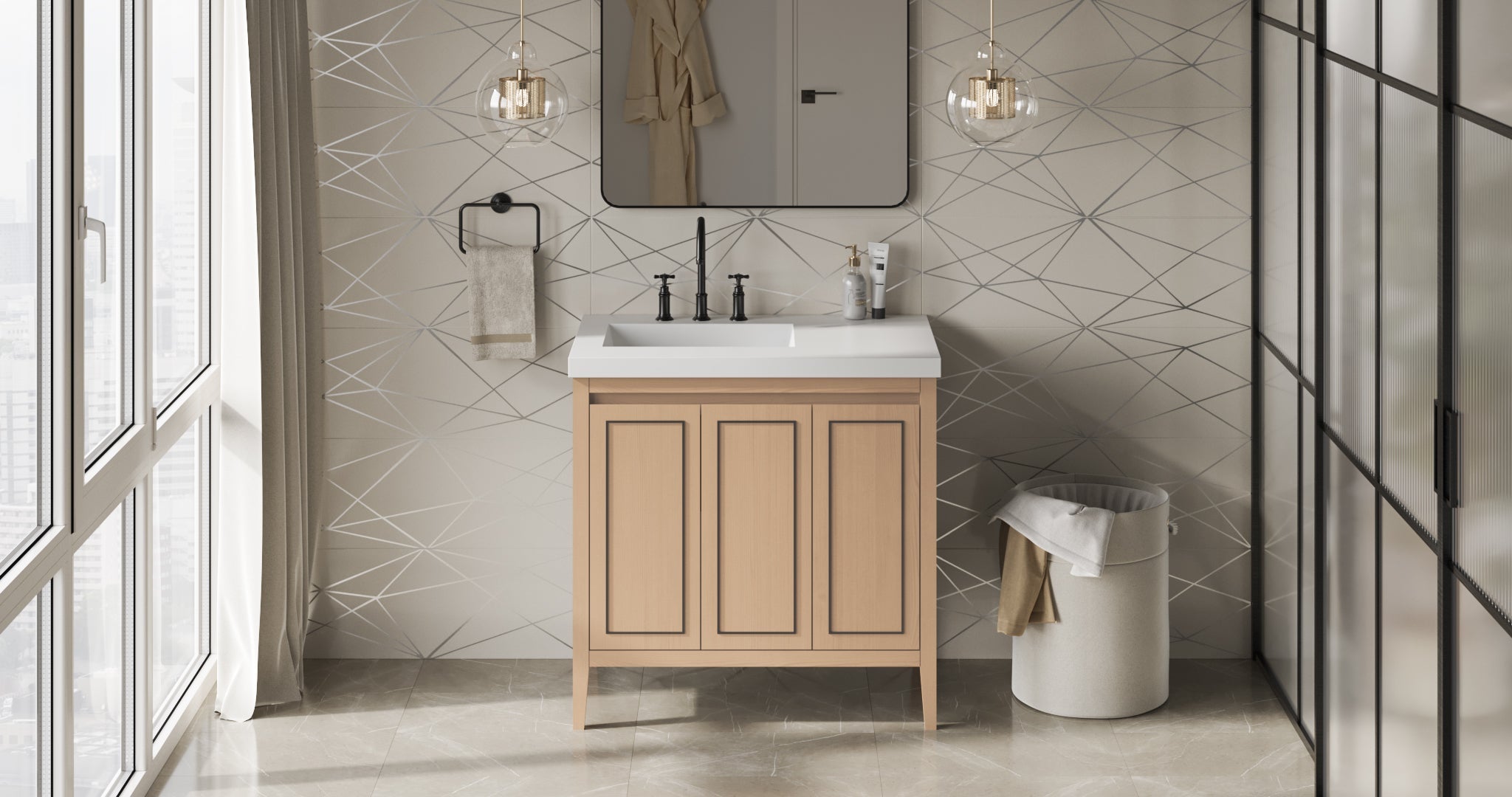 36" Percival Vanity – Natural Oak