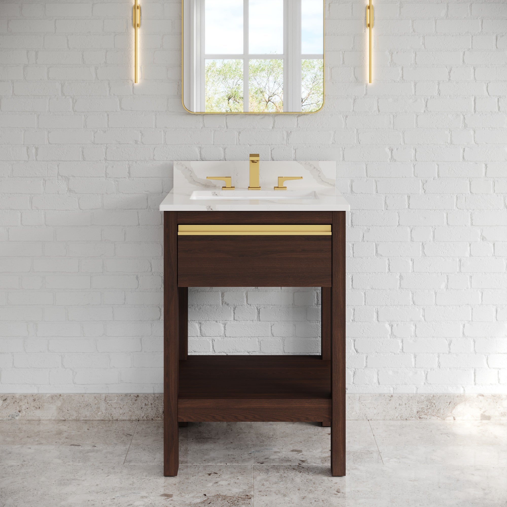 24" Jubilee Vanity – Dark Walnut