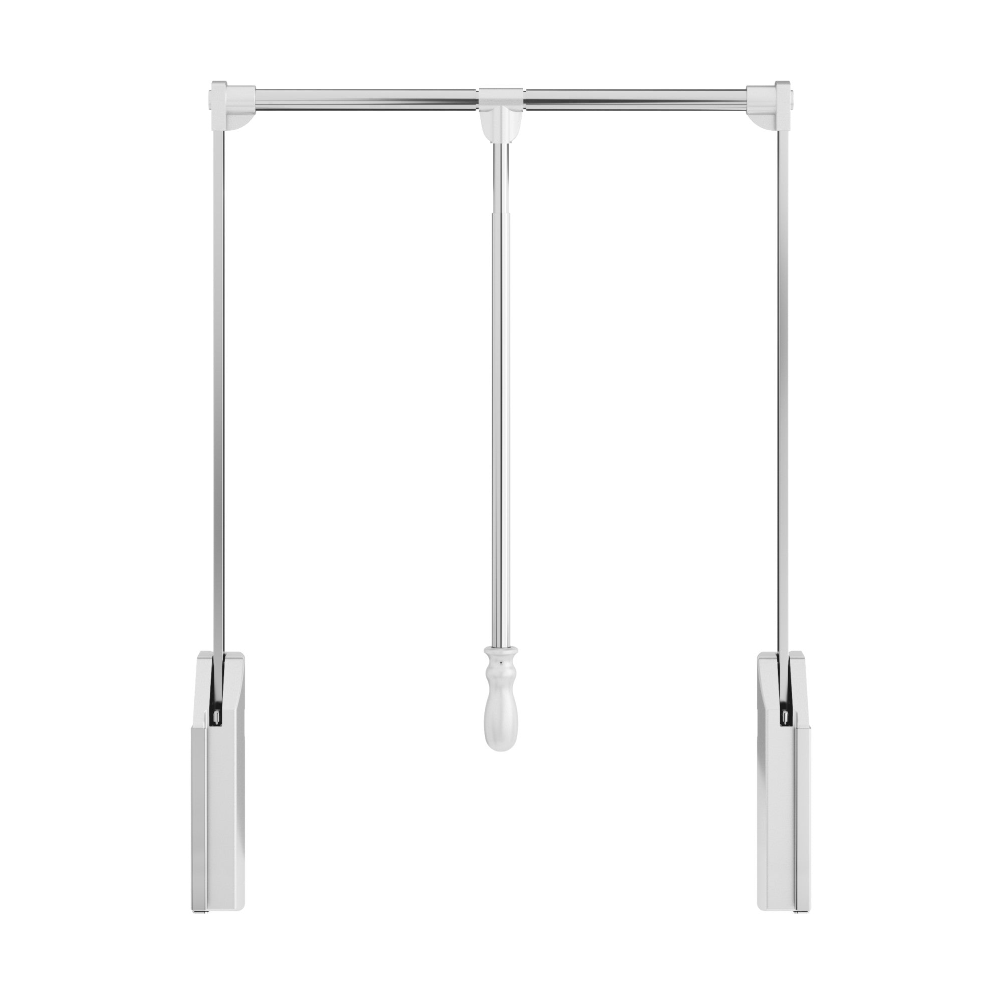 Polished Chrome Soft-close Expandable Wardrobe Lift for 25-1/2" - 35" Openings