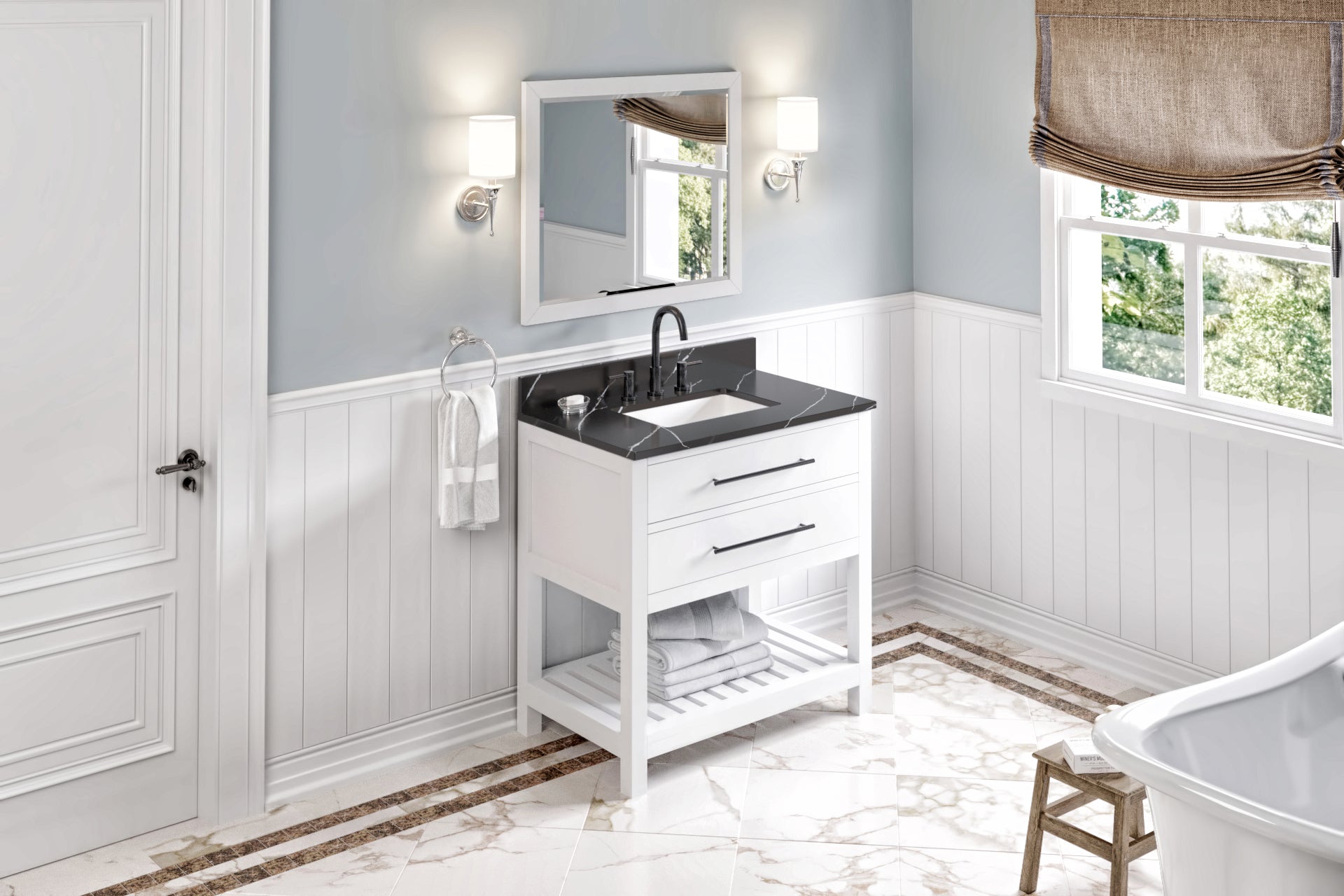 36" Wavecrest Vanity – White