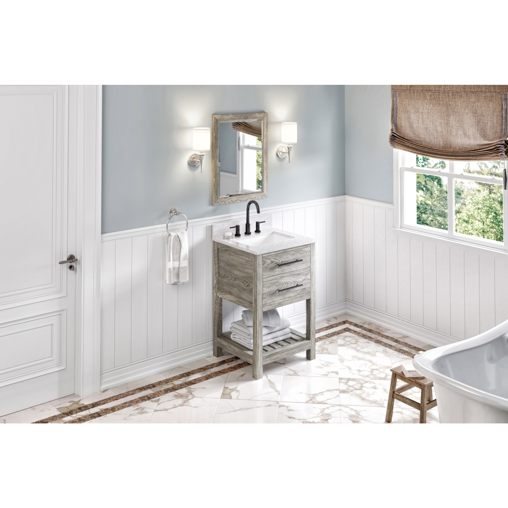 24" Wavecrest Vanity – Weathered Grey