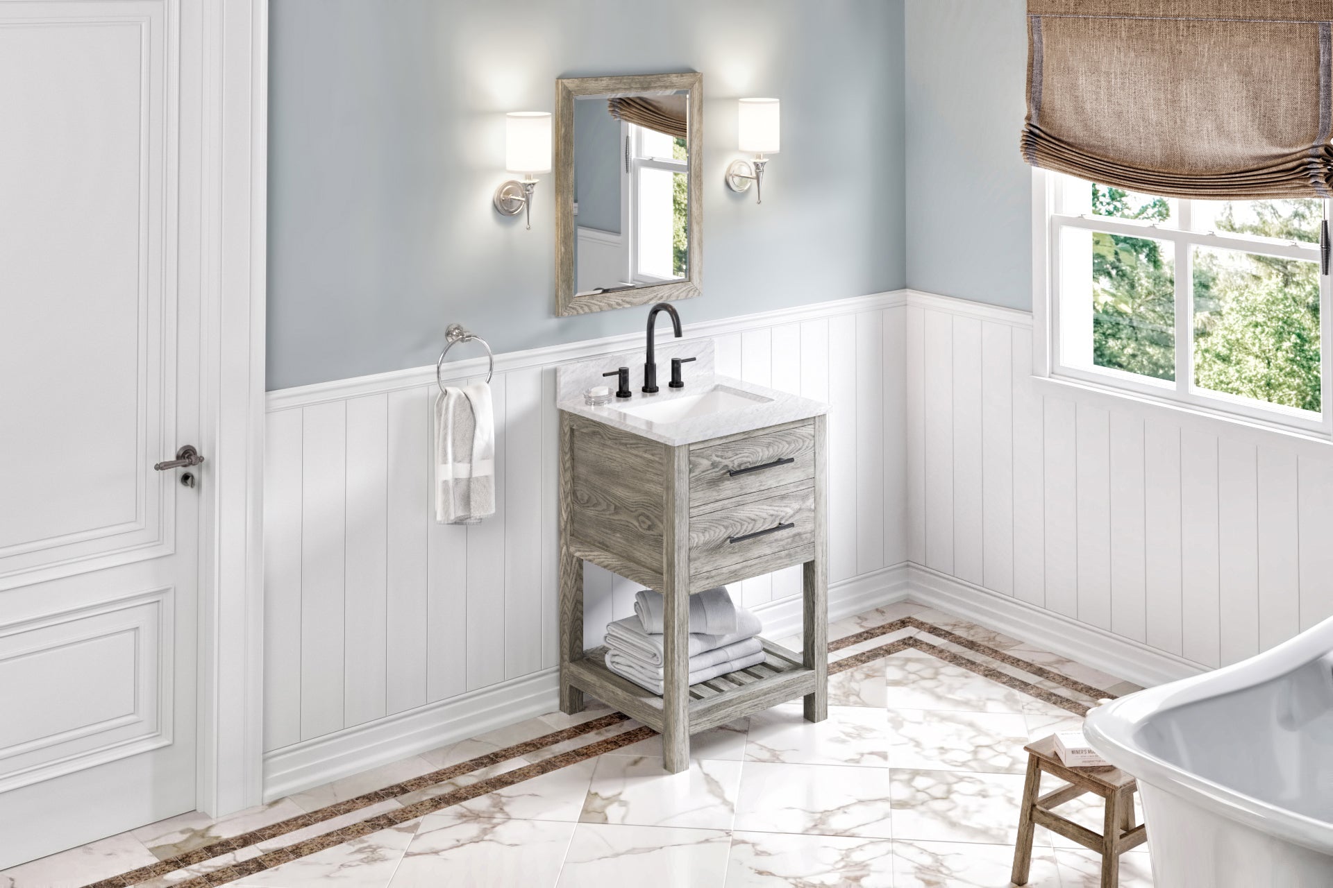 24" Wavecrest Vanity – Weathered Grey