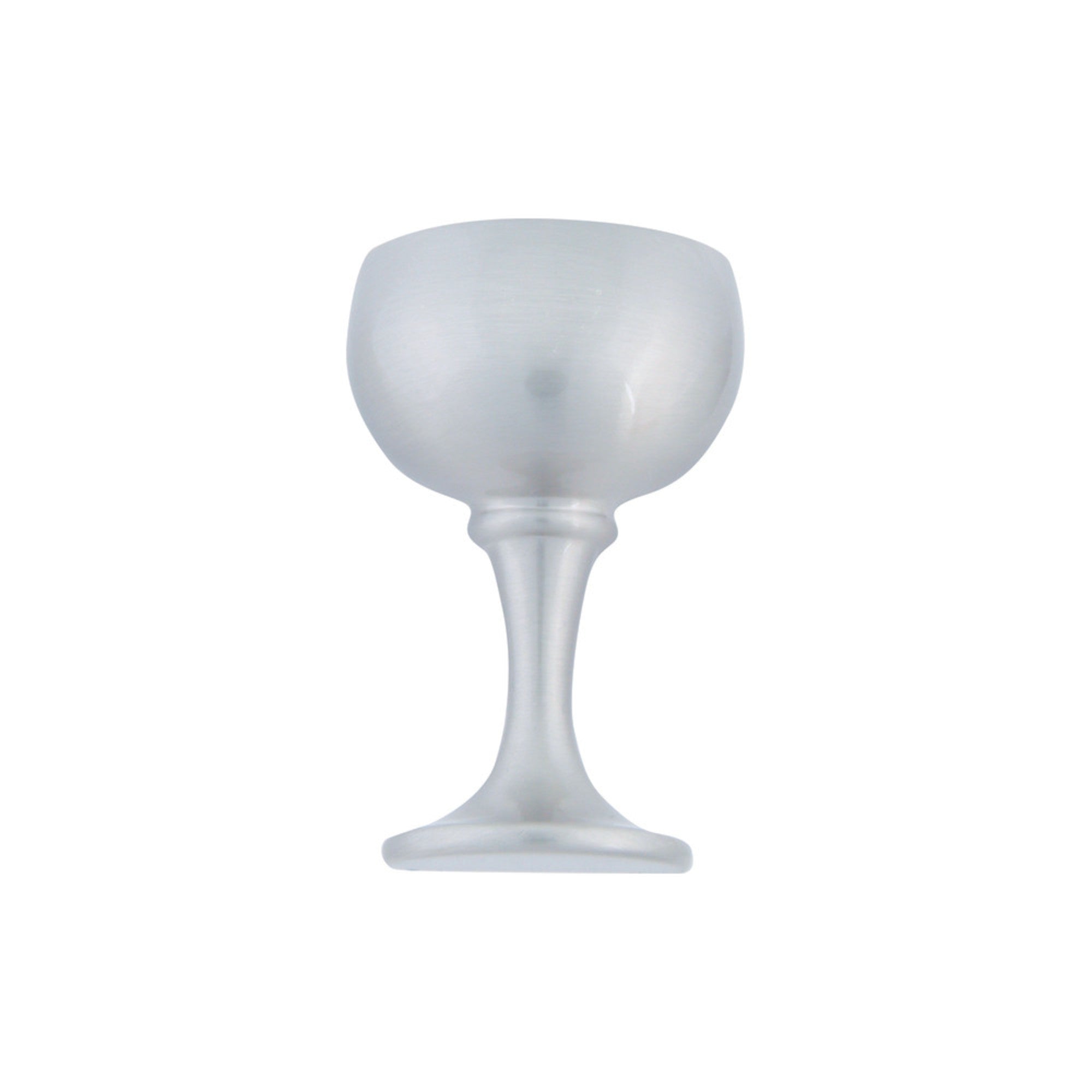Wine Glass Novelty Knob - Brushed Nickel
