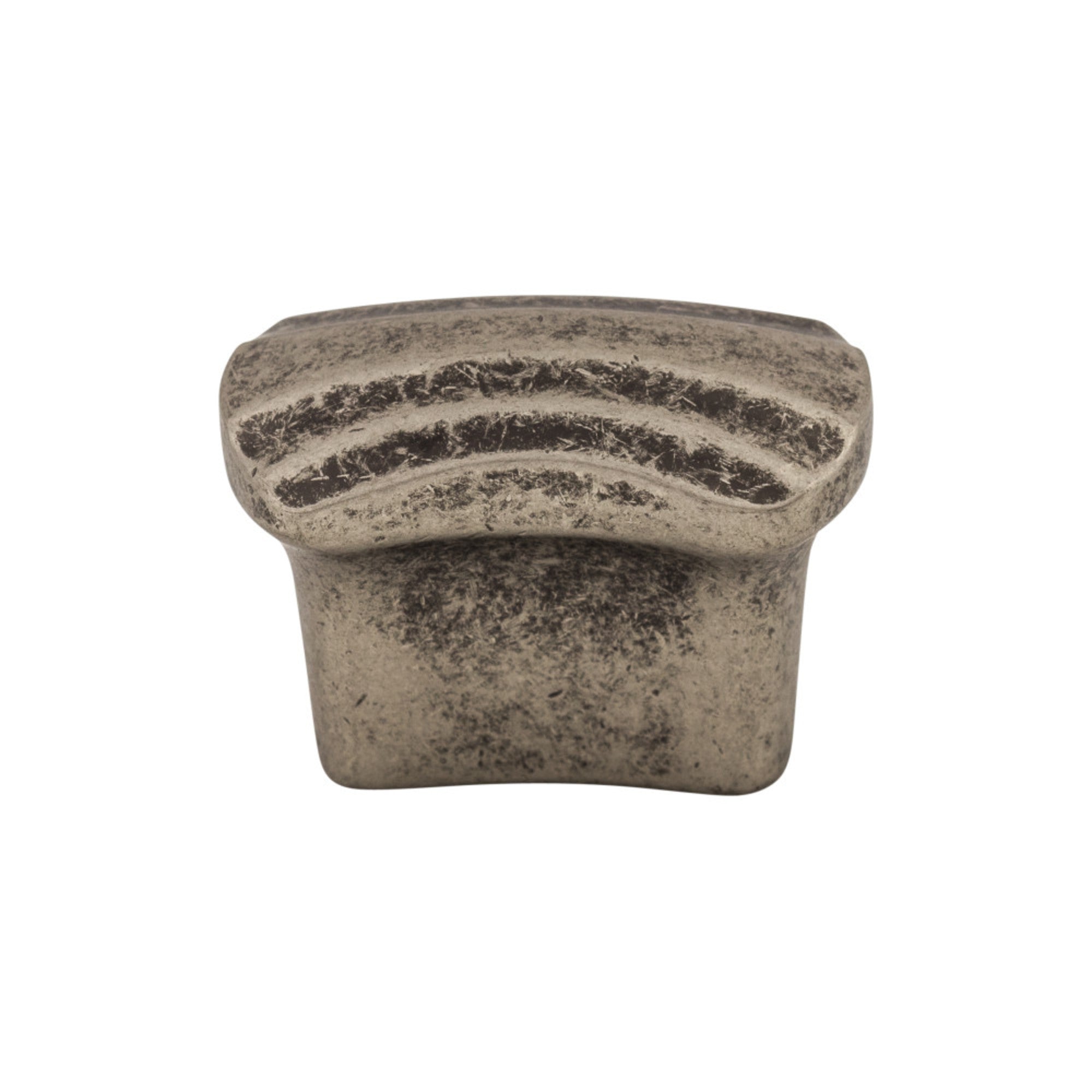 Victoria Falls 3/4" Center to Center Rectangle Knob - Pewter Antique