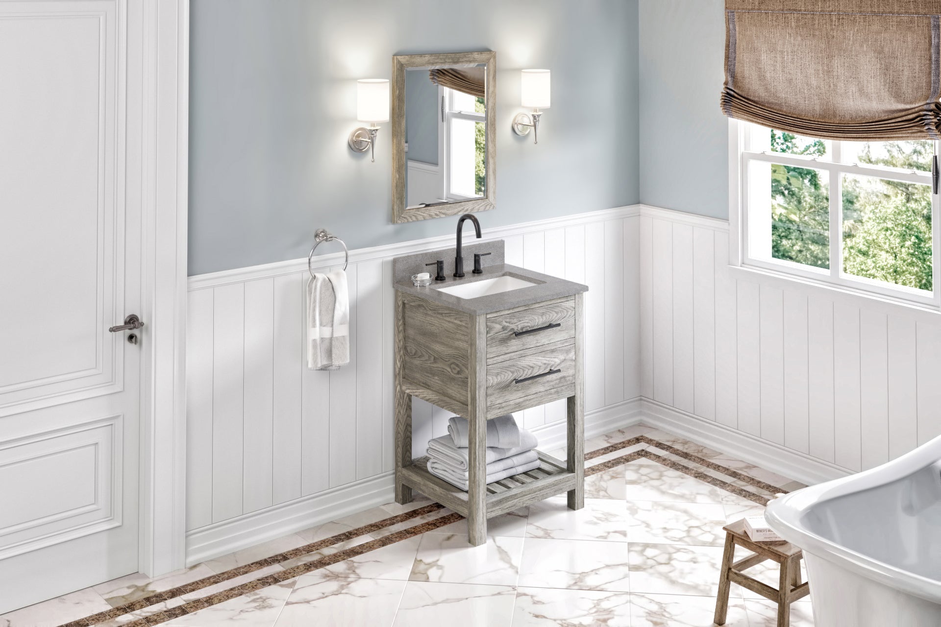 24" Wavecrest Vanity – Weathered Grey