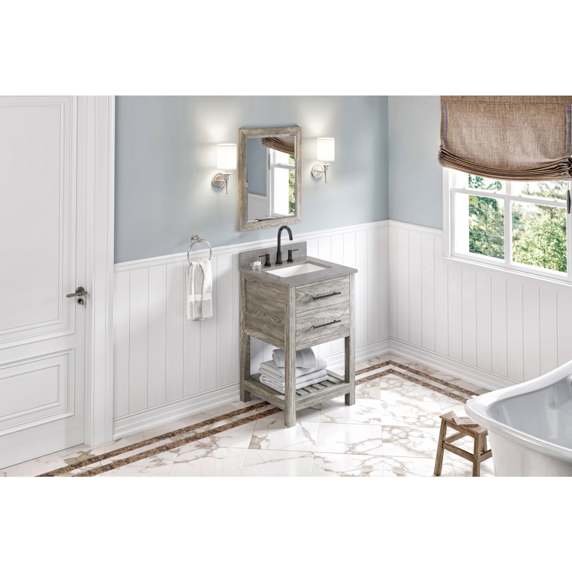 24" Wavecrest Vanity – Weathered Grey