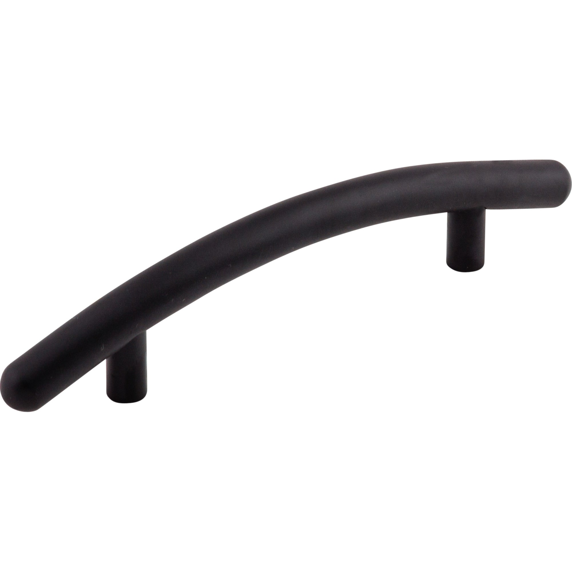 Curved 3 3/4" Center to Center Bar Pull - Flat Black