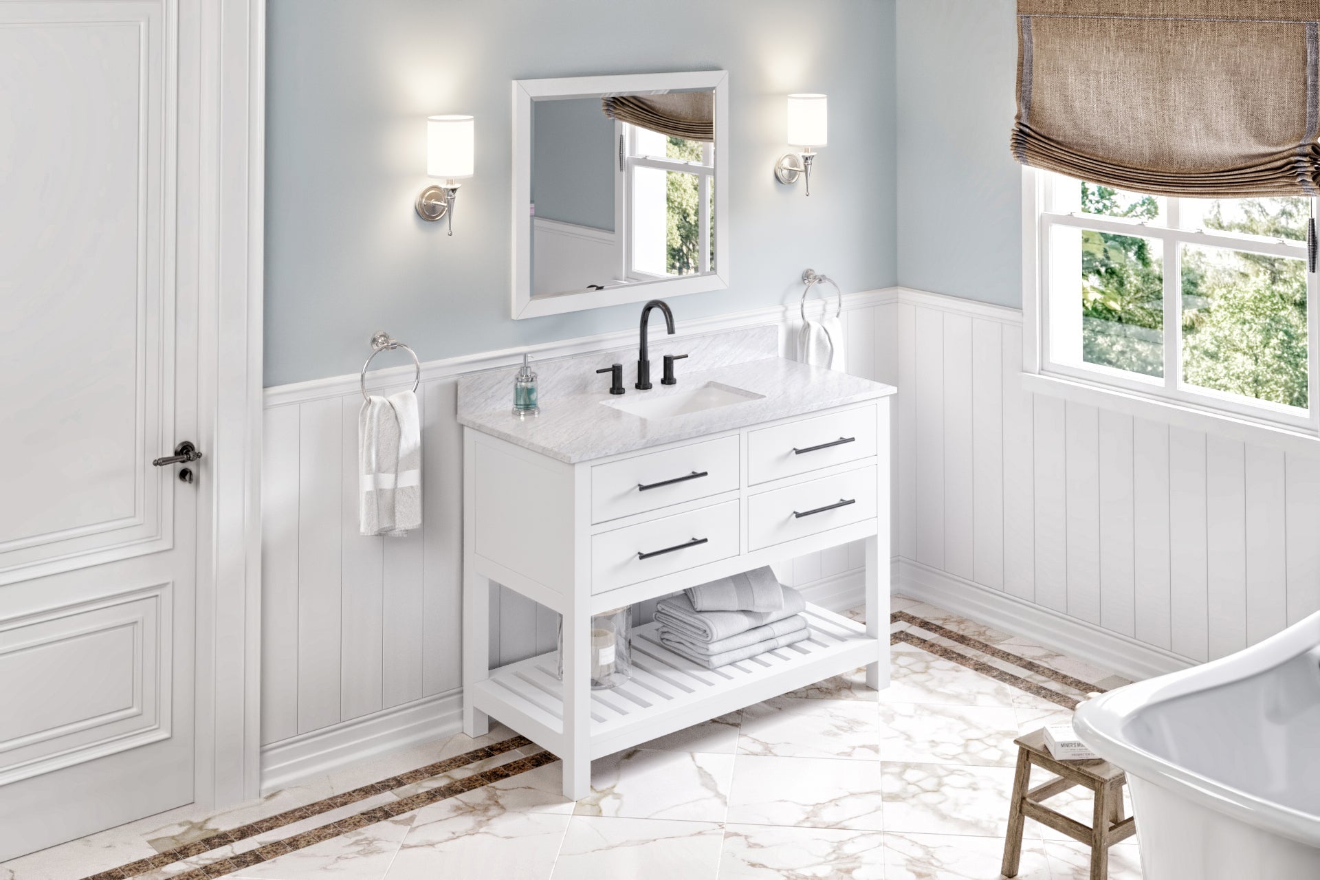 48" Wavecrest Vanity – White