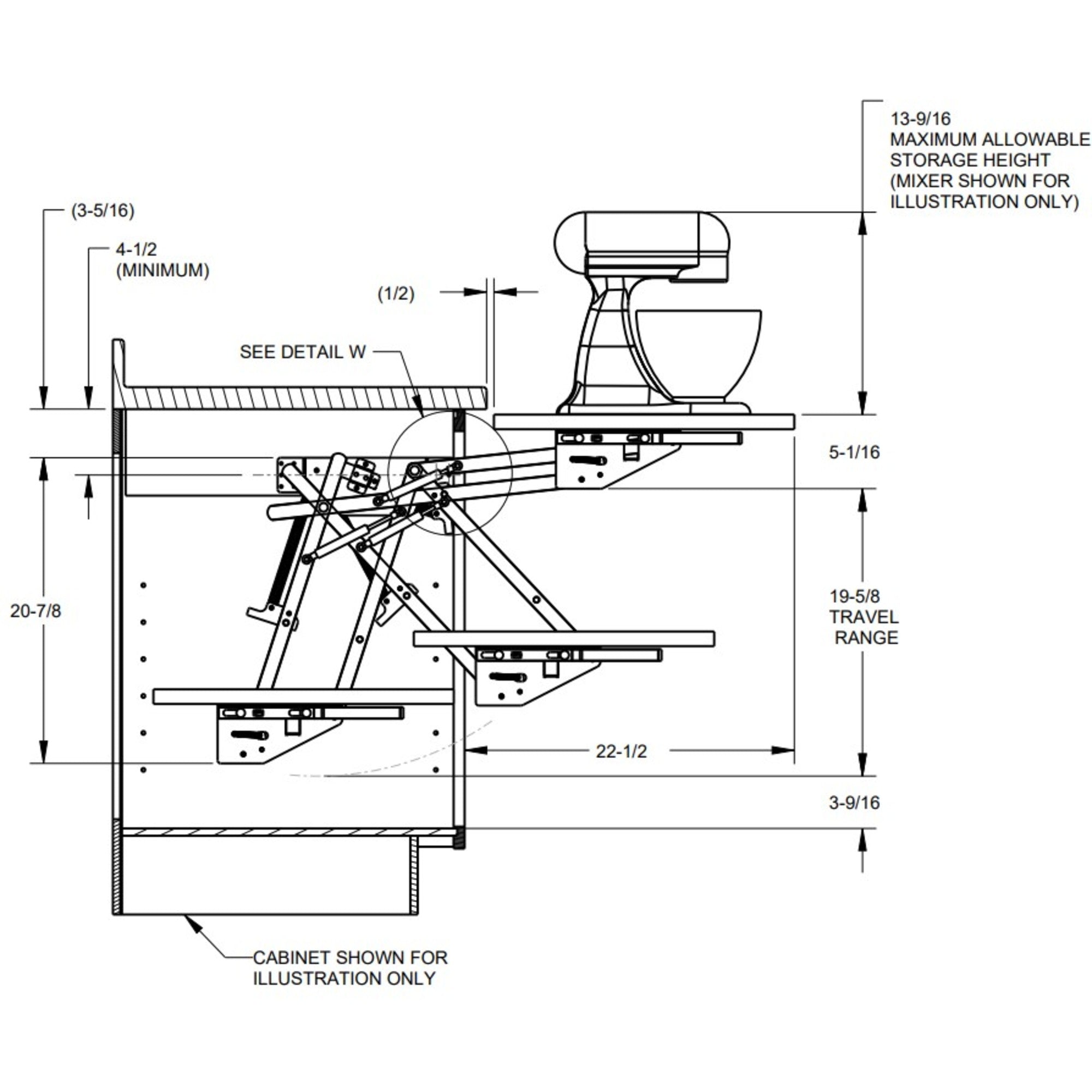 Soft-close Appliance Lift