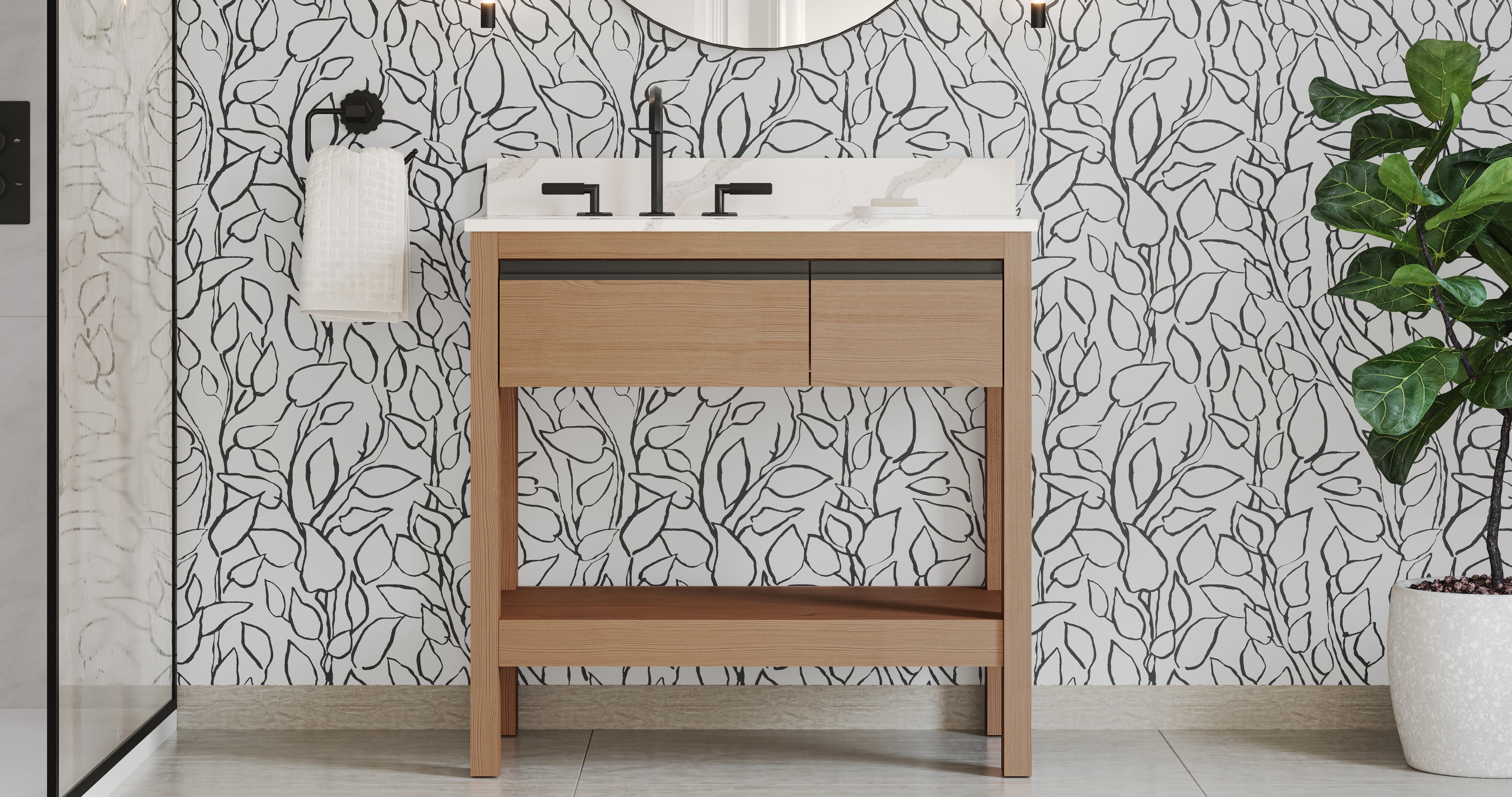 36" Jubilee Vanity – Natural Oak