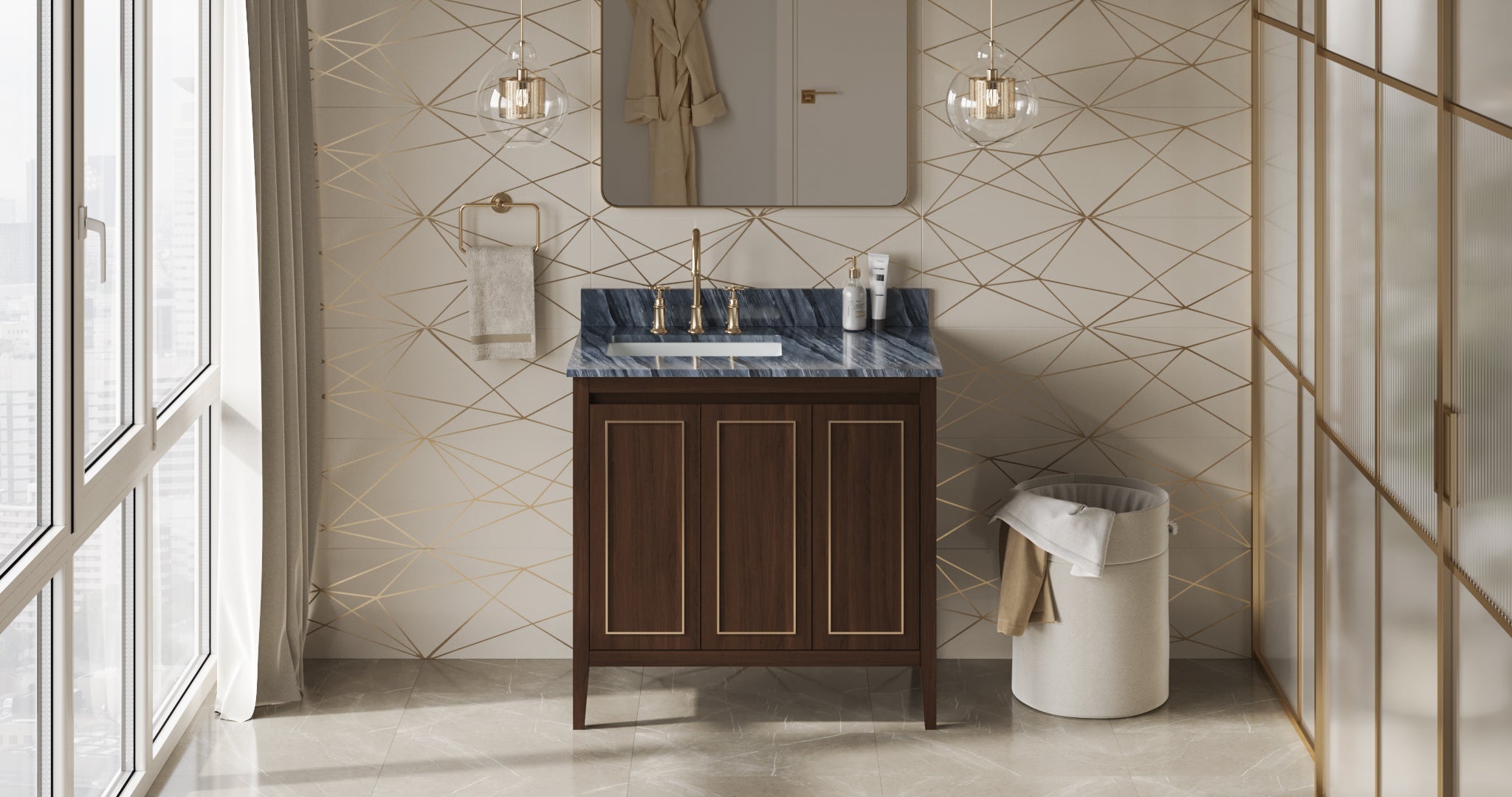36" Percival Vanity – Dark Walnut
