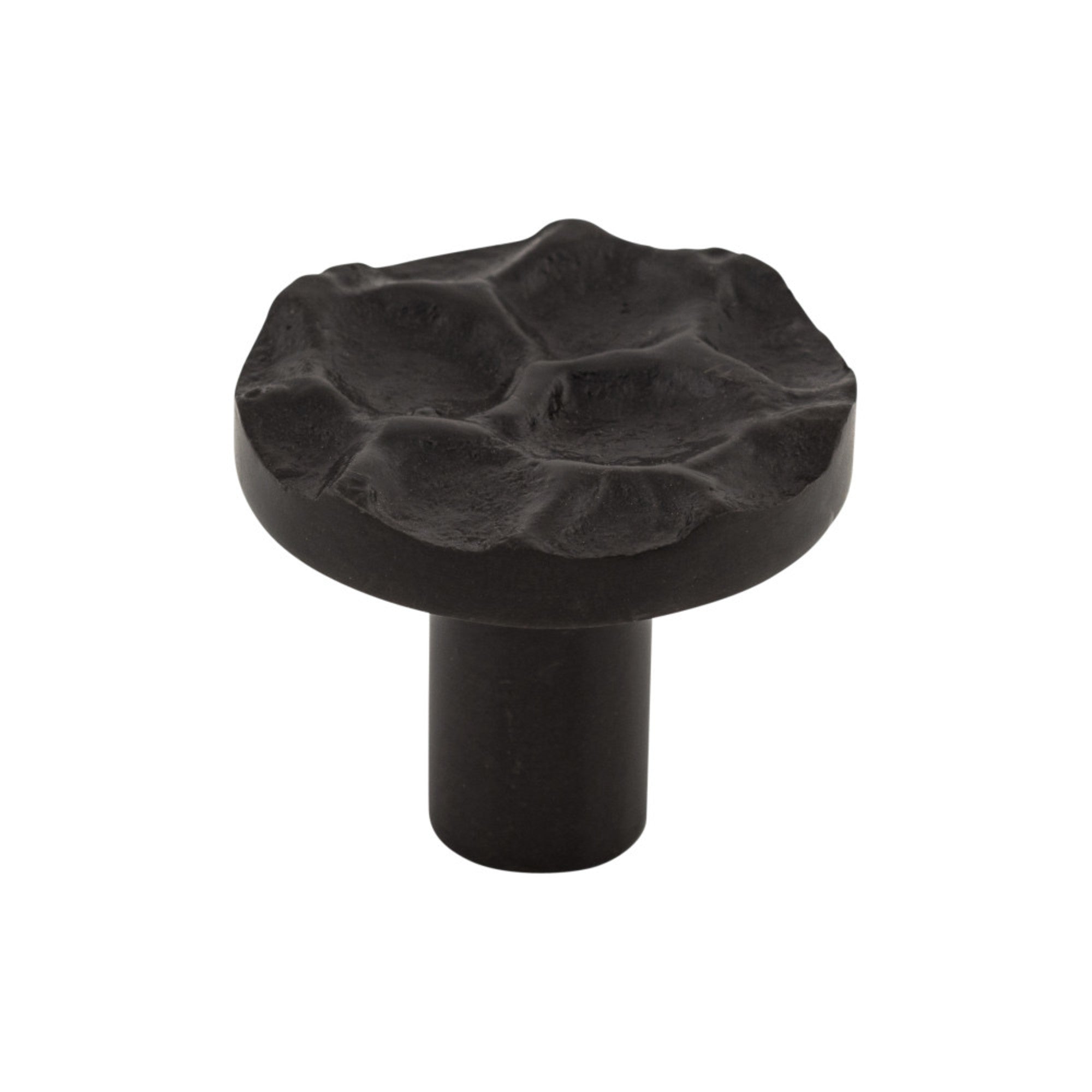 Cobblestone 1 3/8" Diameter Round Knob - Coal Black