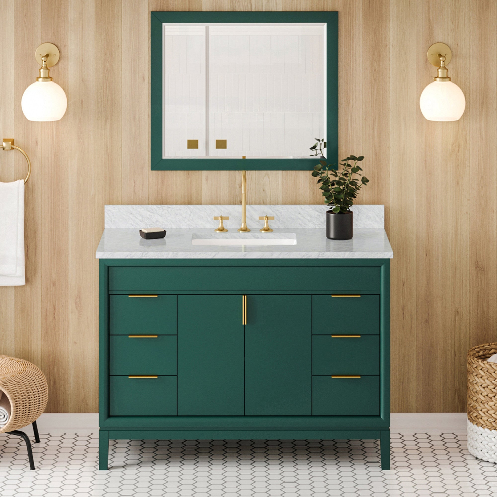 48" Theodora Vanity – Forest Green