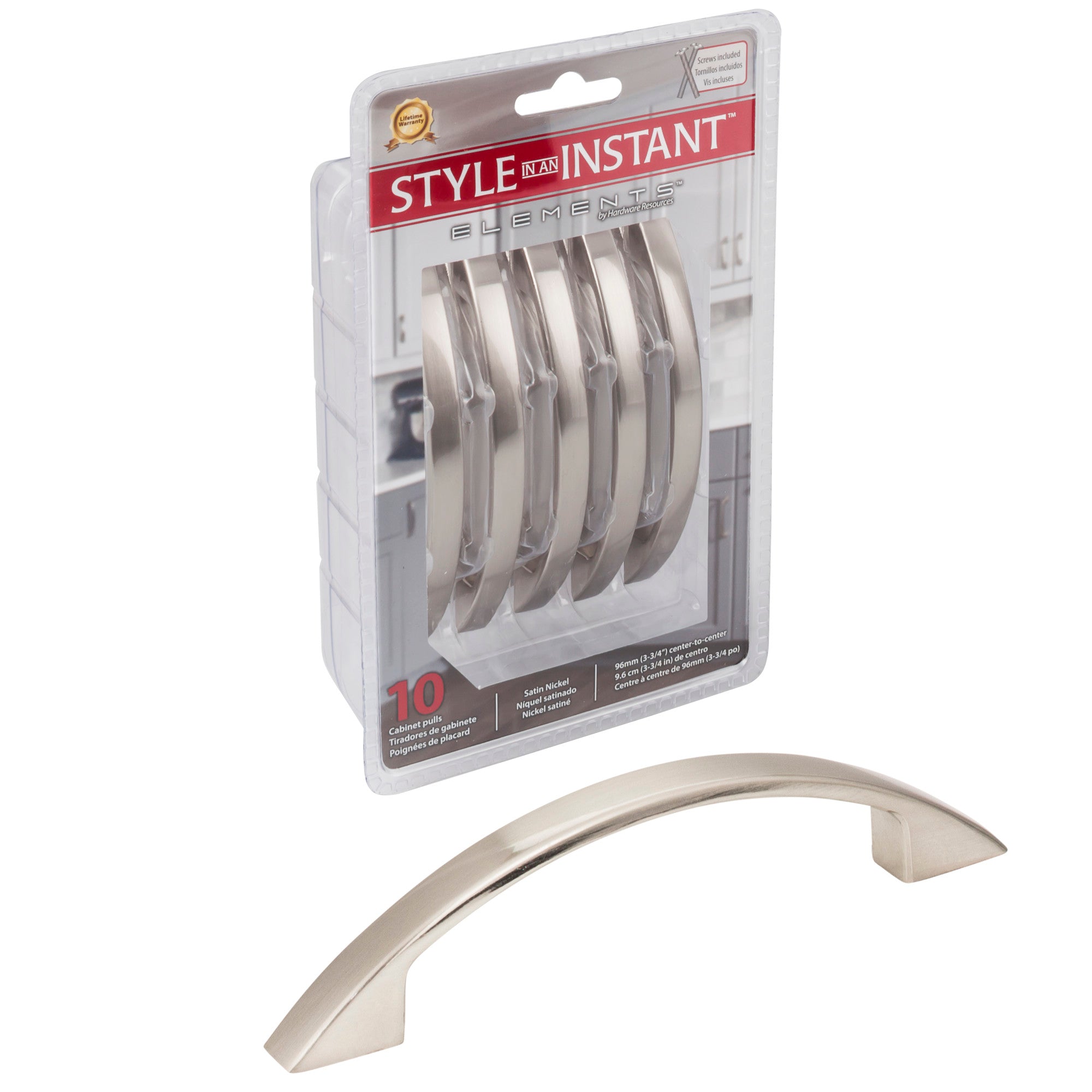 Retail Pack Hardware 96 mm Center-to-Center Arch Pull