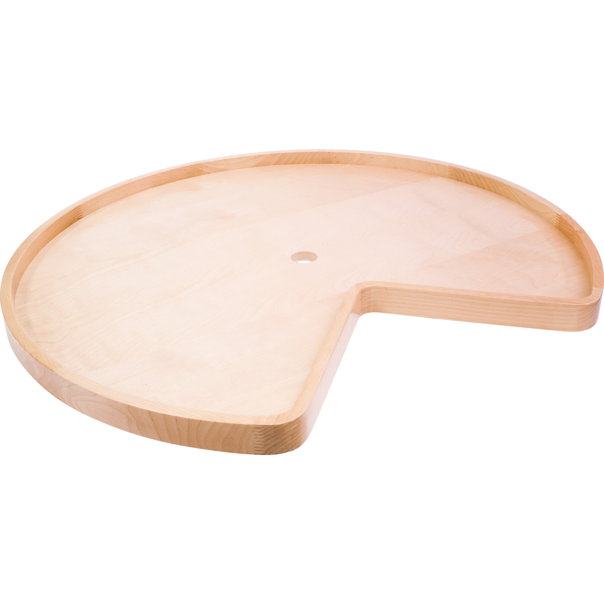 32" Kidney Wood Lazy Susan Individual Shelf with Hole