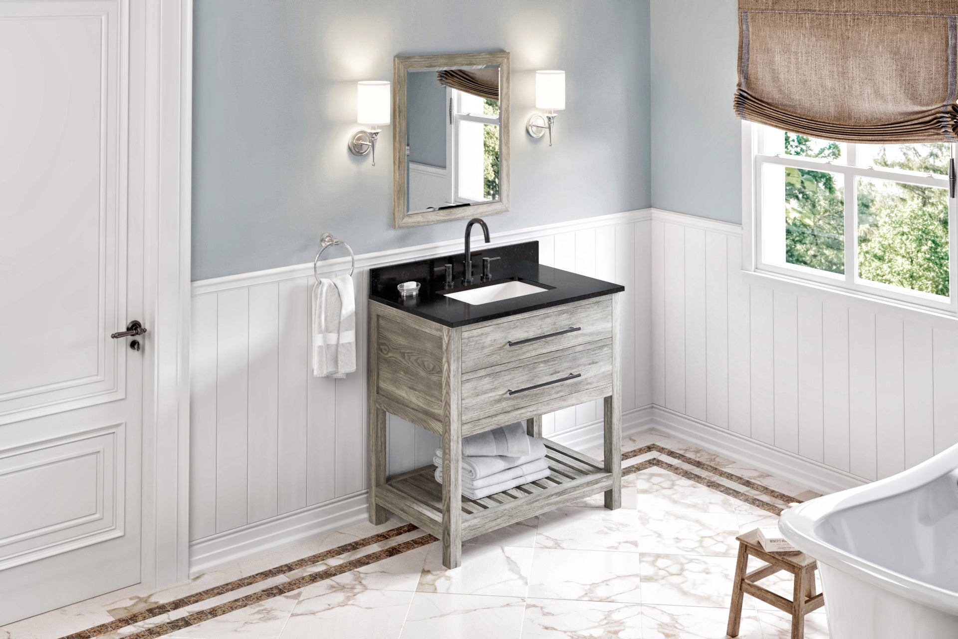 36" Wavecrest Vanity – Weathered Grey