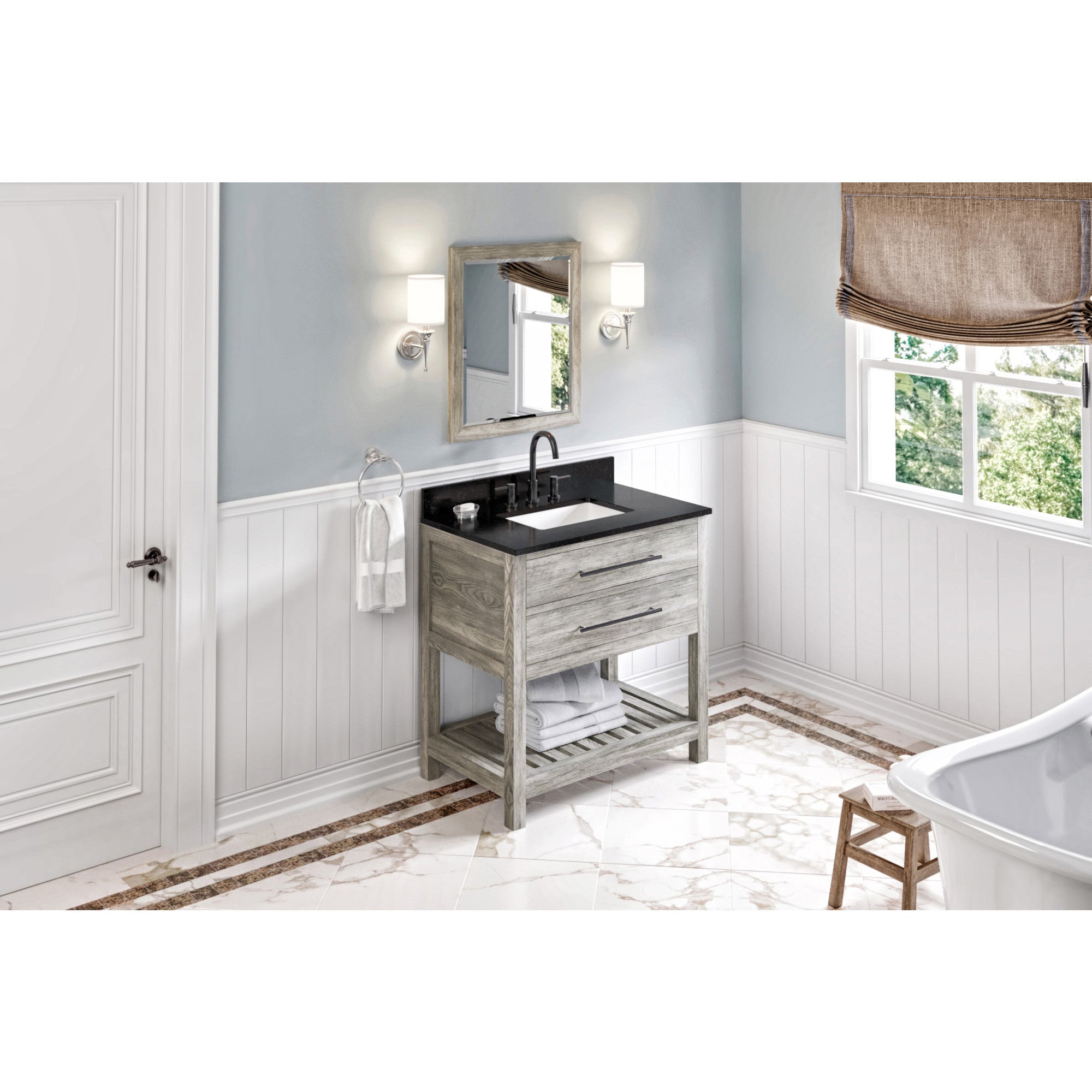 36" Wavecrest Vanity – Weathered Grey