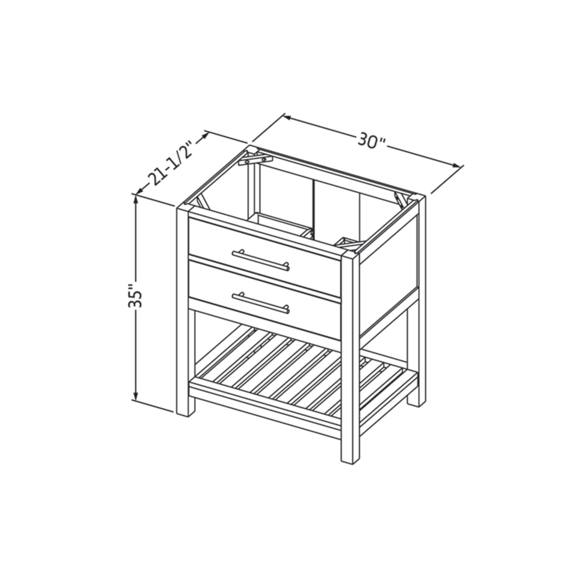 30" Wavecrest Vanity – Hale Blue