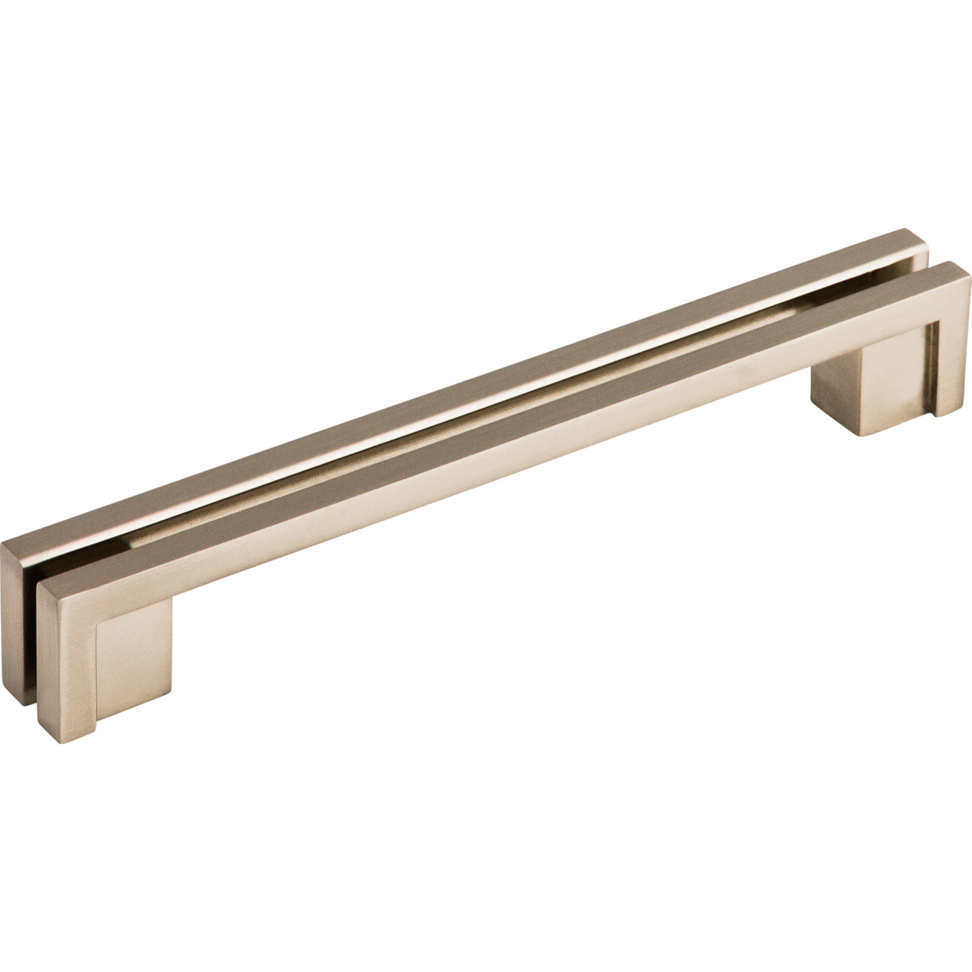 Flat Rail 5" Center to Center Bar Pull - Brushed Satin Nickel