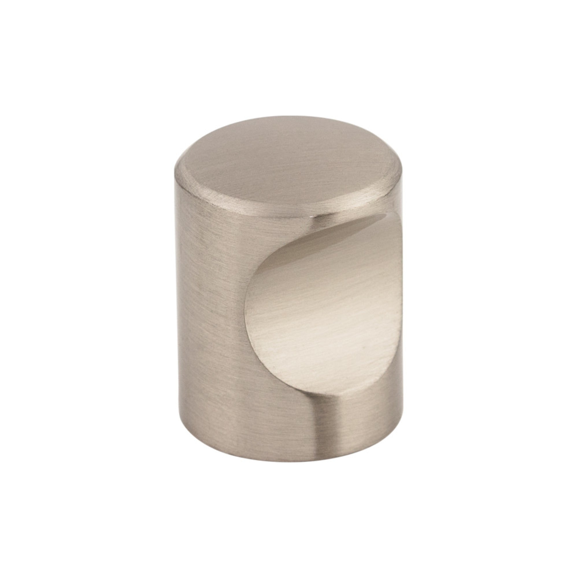Indent 3/4" Diameter Round Knob - Brushed Satin Nickel
