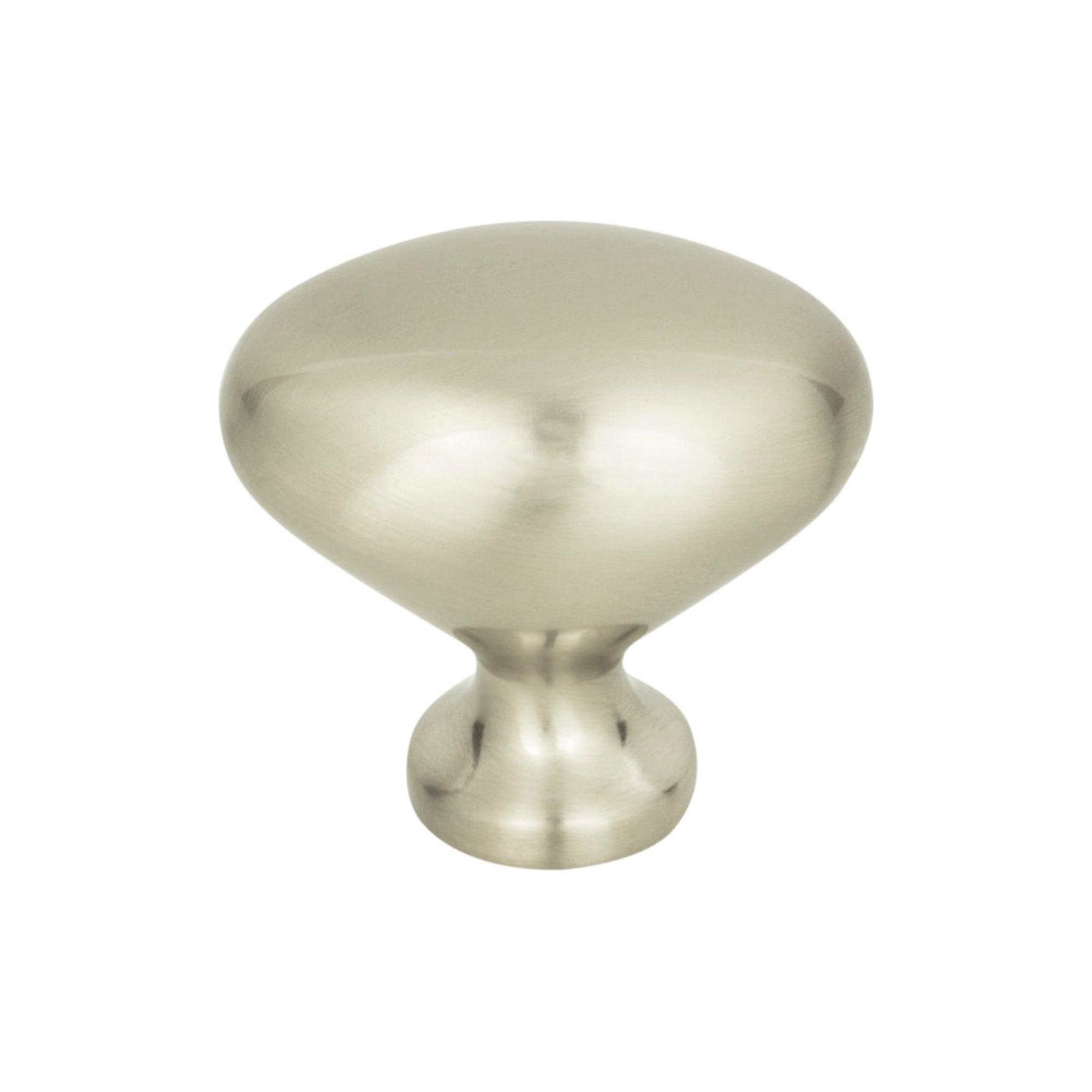 Robin Egg Oval Knob - Brushed Nickel