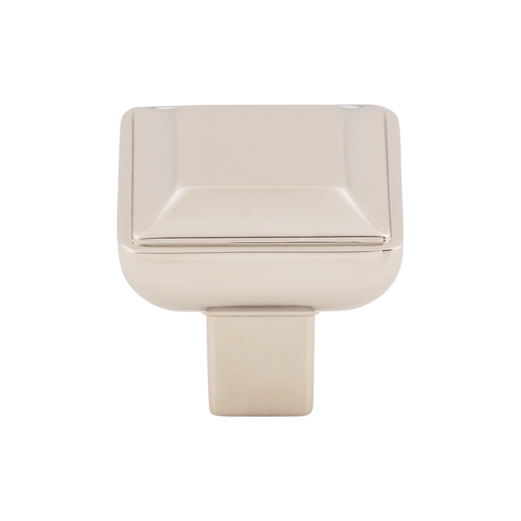 Podium Square Knob - Polished Nickel