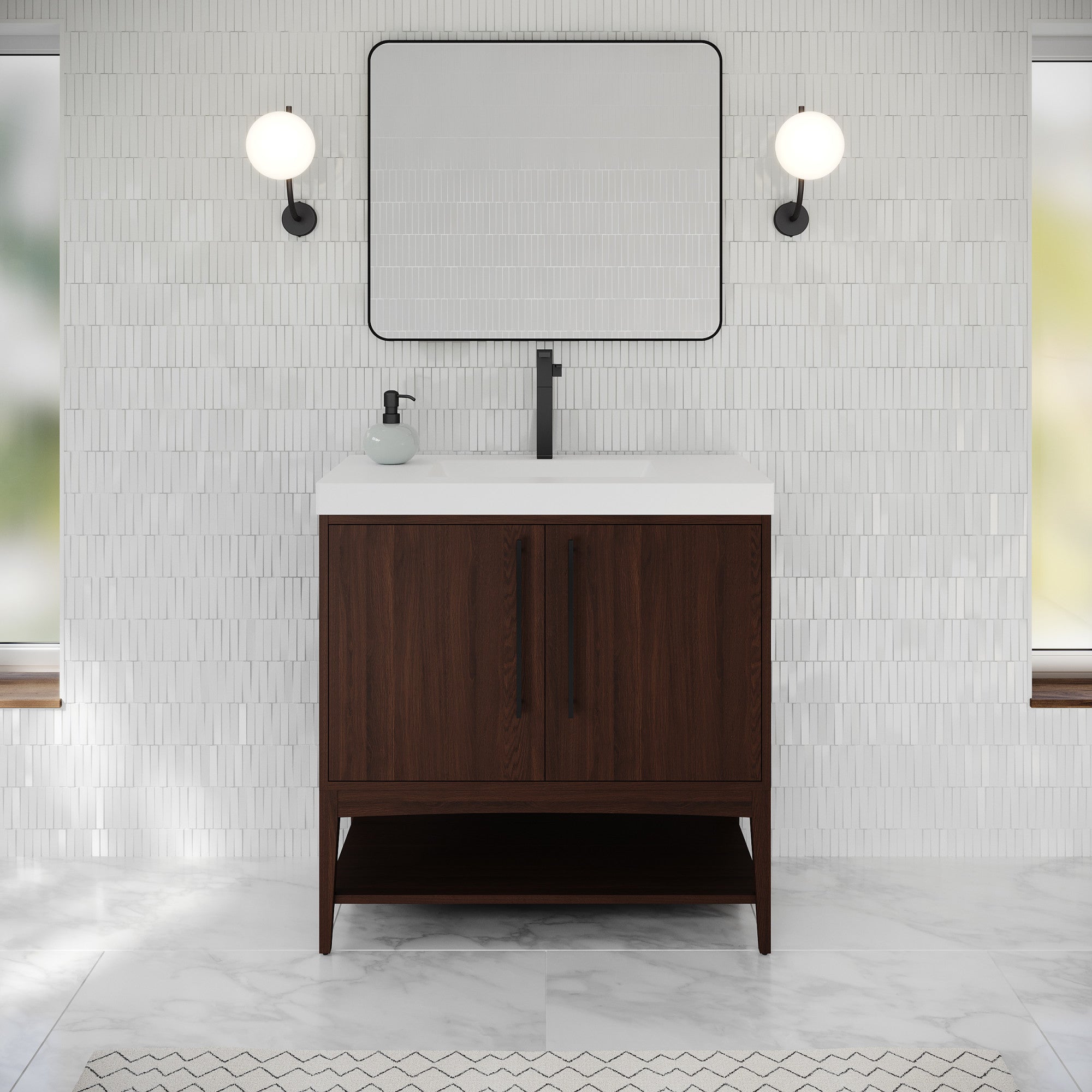 36" Tempest Vanity – Dark Walnut