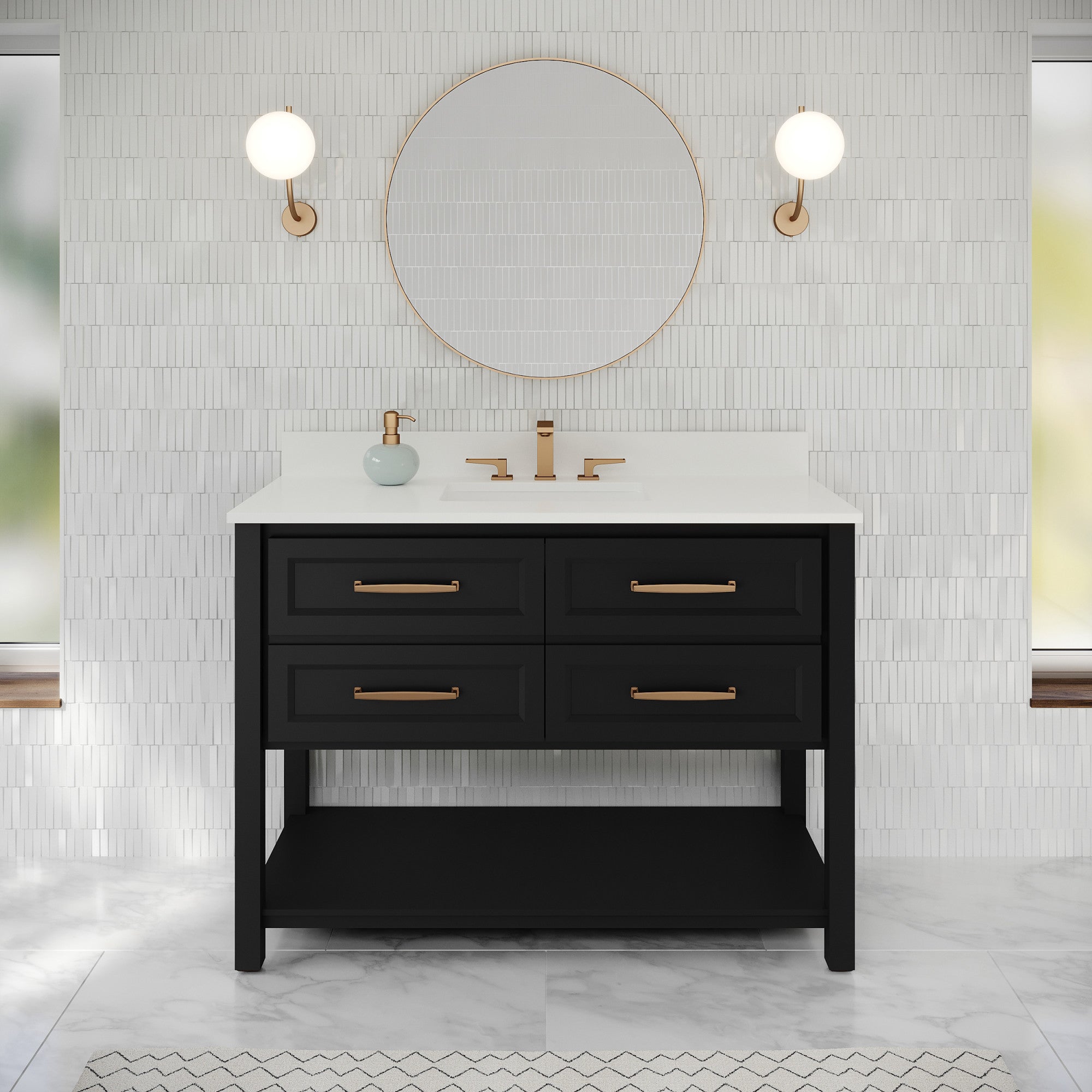 48" Kipling Vanity – Blue Steel