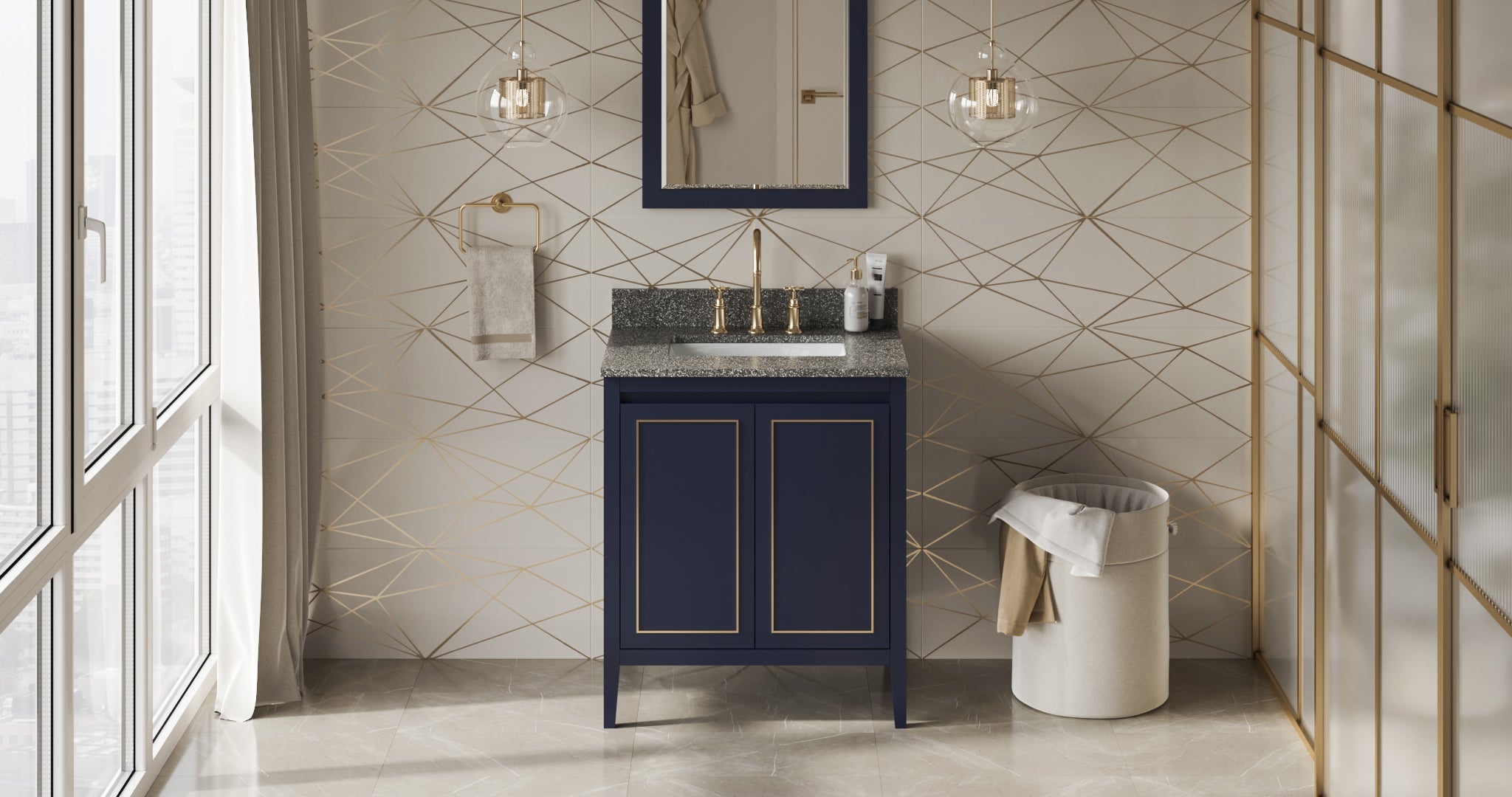30" Percival Vanity – Hale Blue
