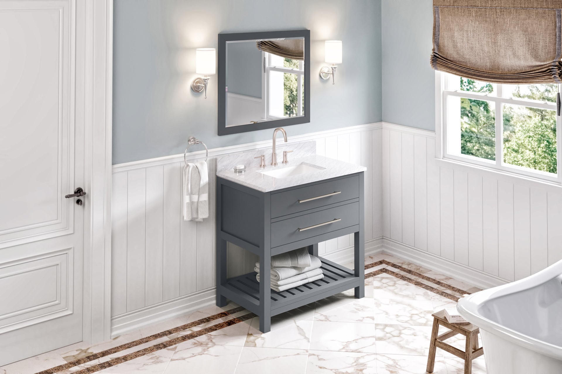 36" Wavecrest Vanity – Grey