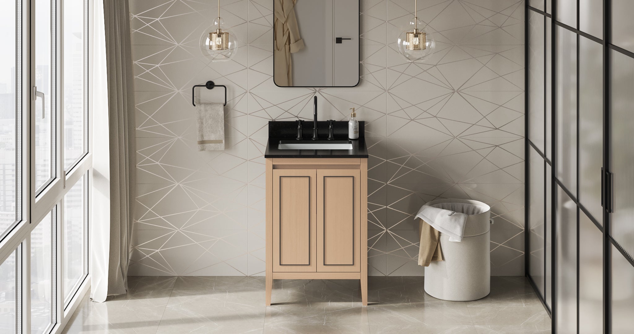 24" Percival Vanity – Natural Oak