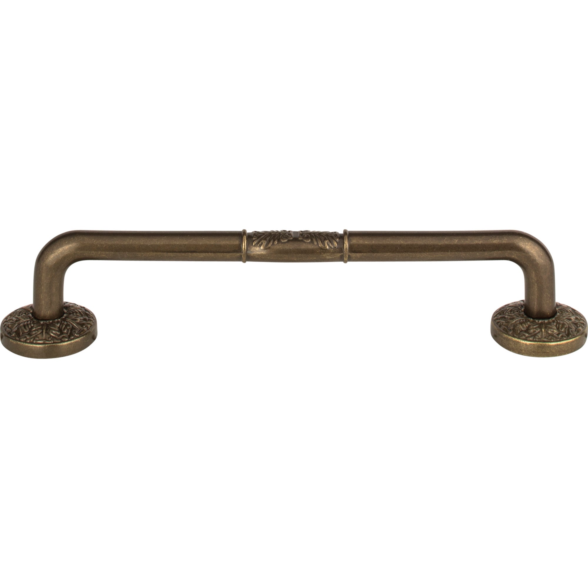 Hammered Medallion Bar Pull - Burnished Bronze