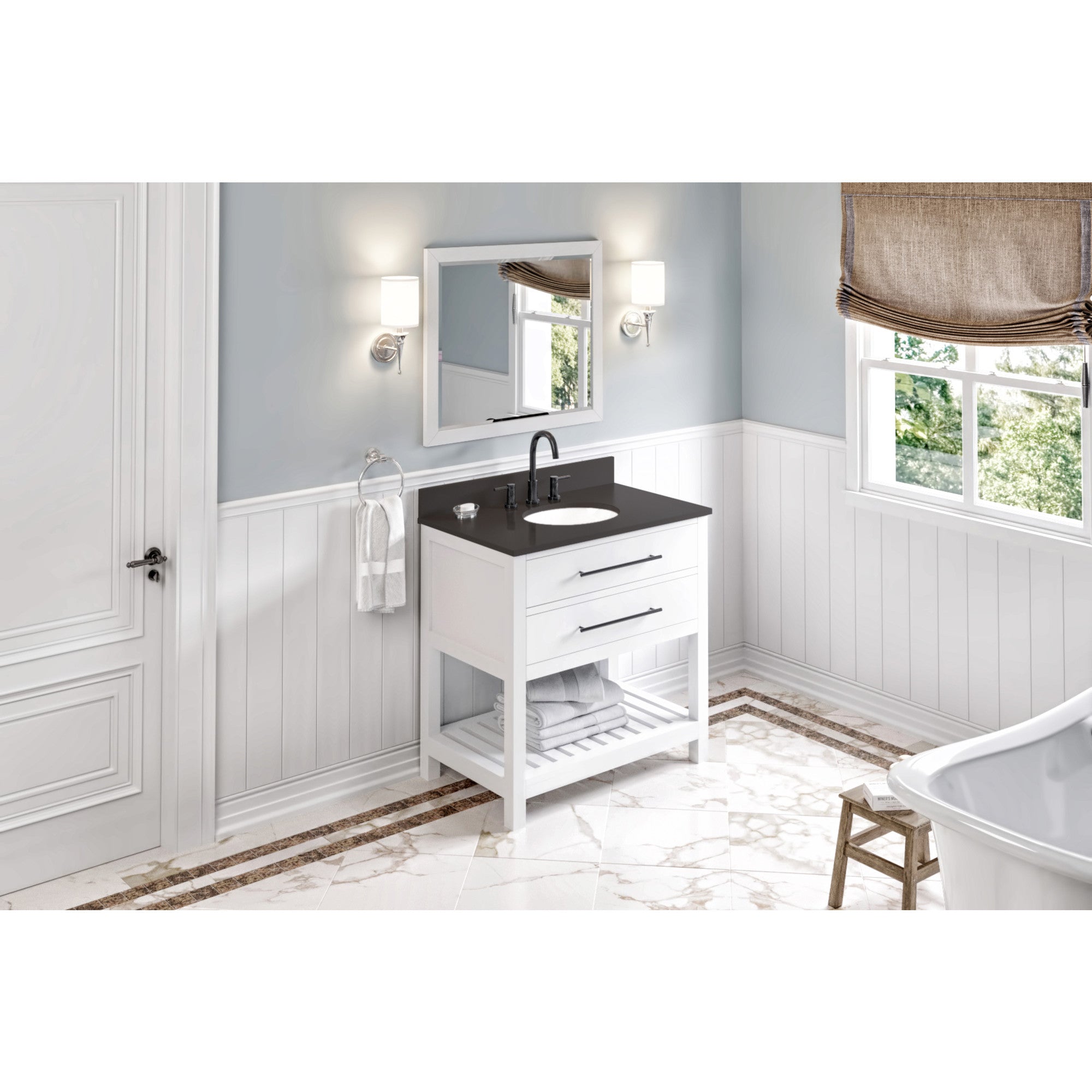 36" Wavecrest Vanity – White