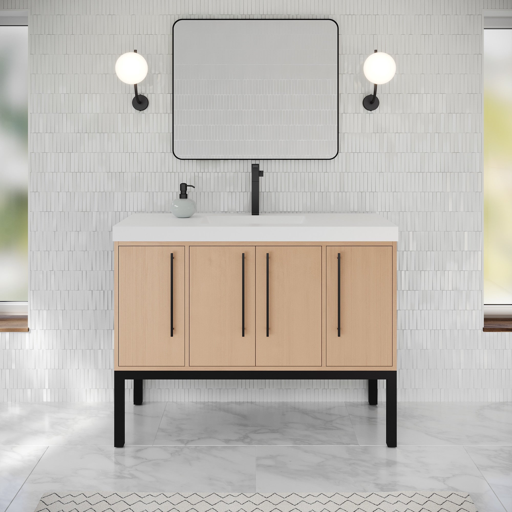 48" Tempest Vanity – Natural Oak