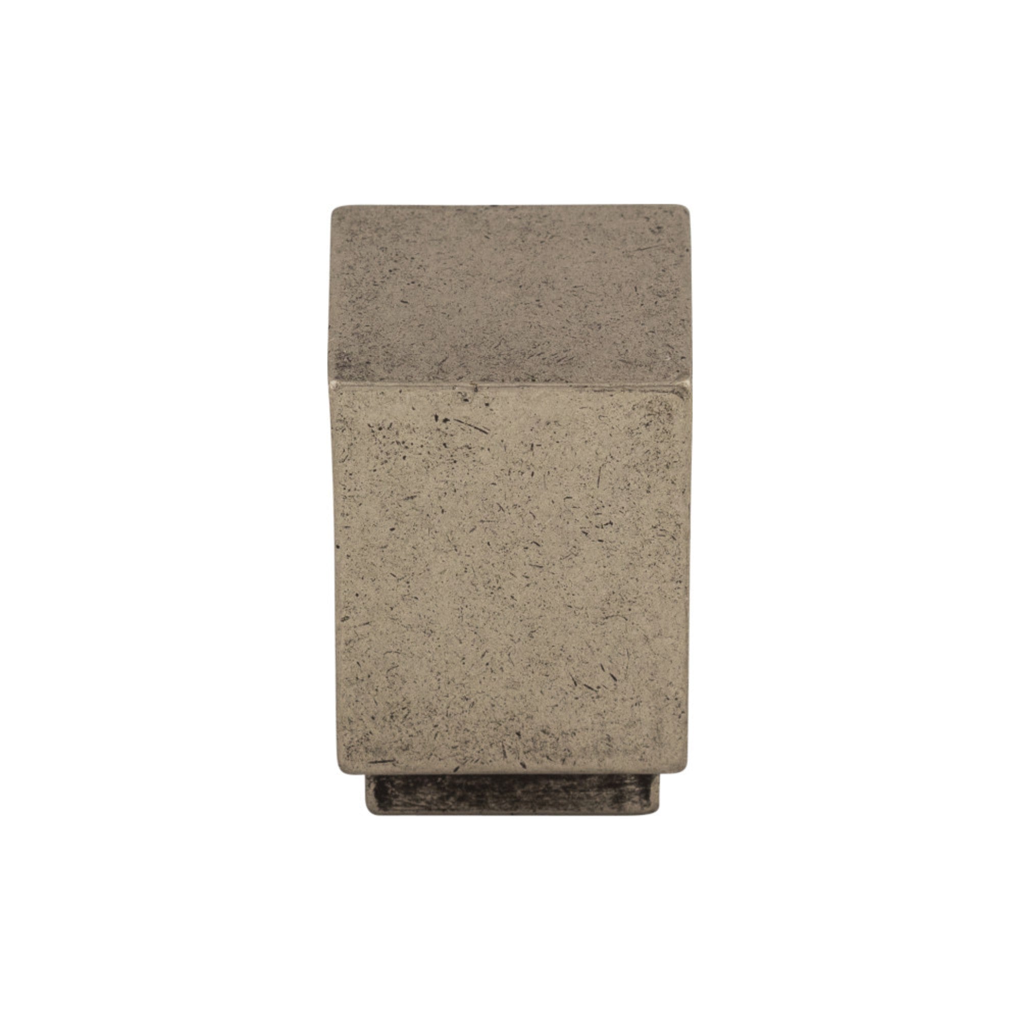 Linear 3/4" Length Square Knob - Pewter Antique