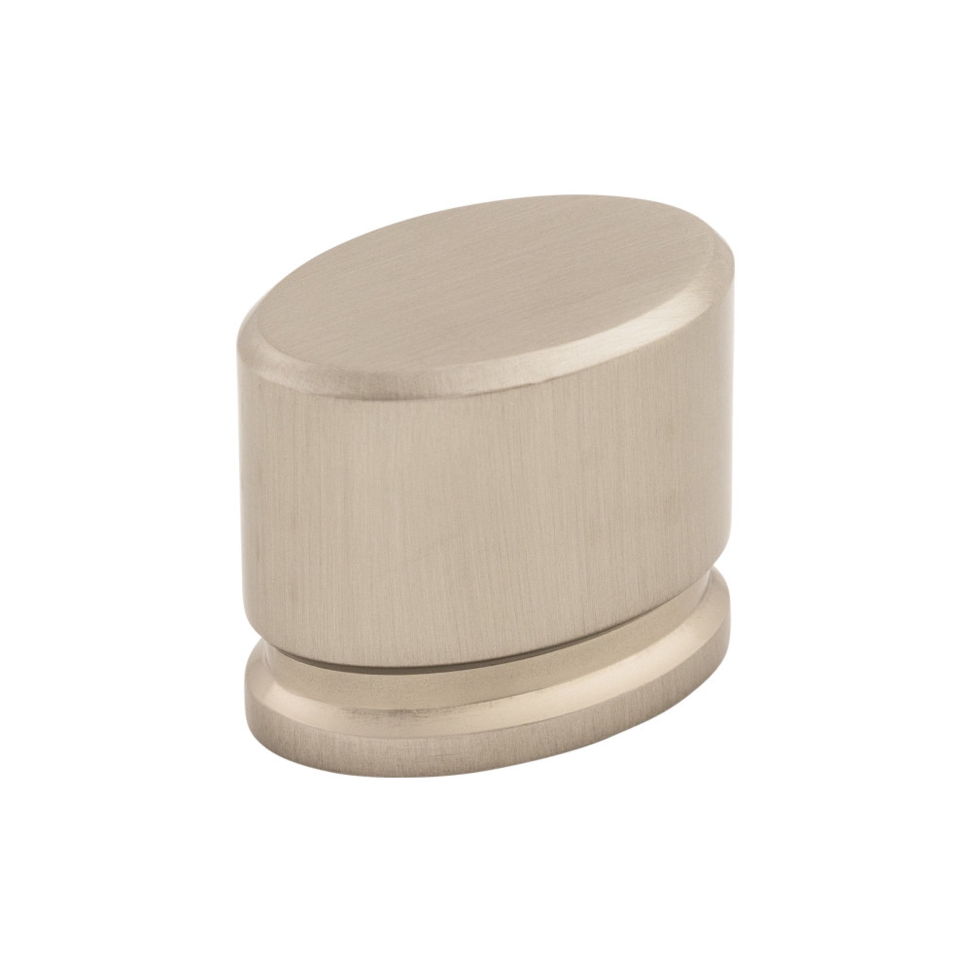 Oval 1 3/8" Length Oval Knob - Brushed Satin Nickel