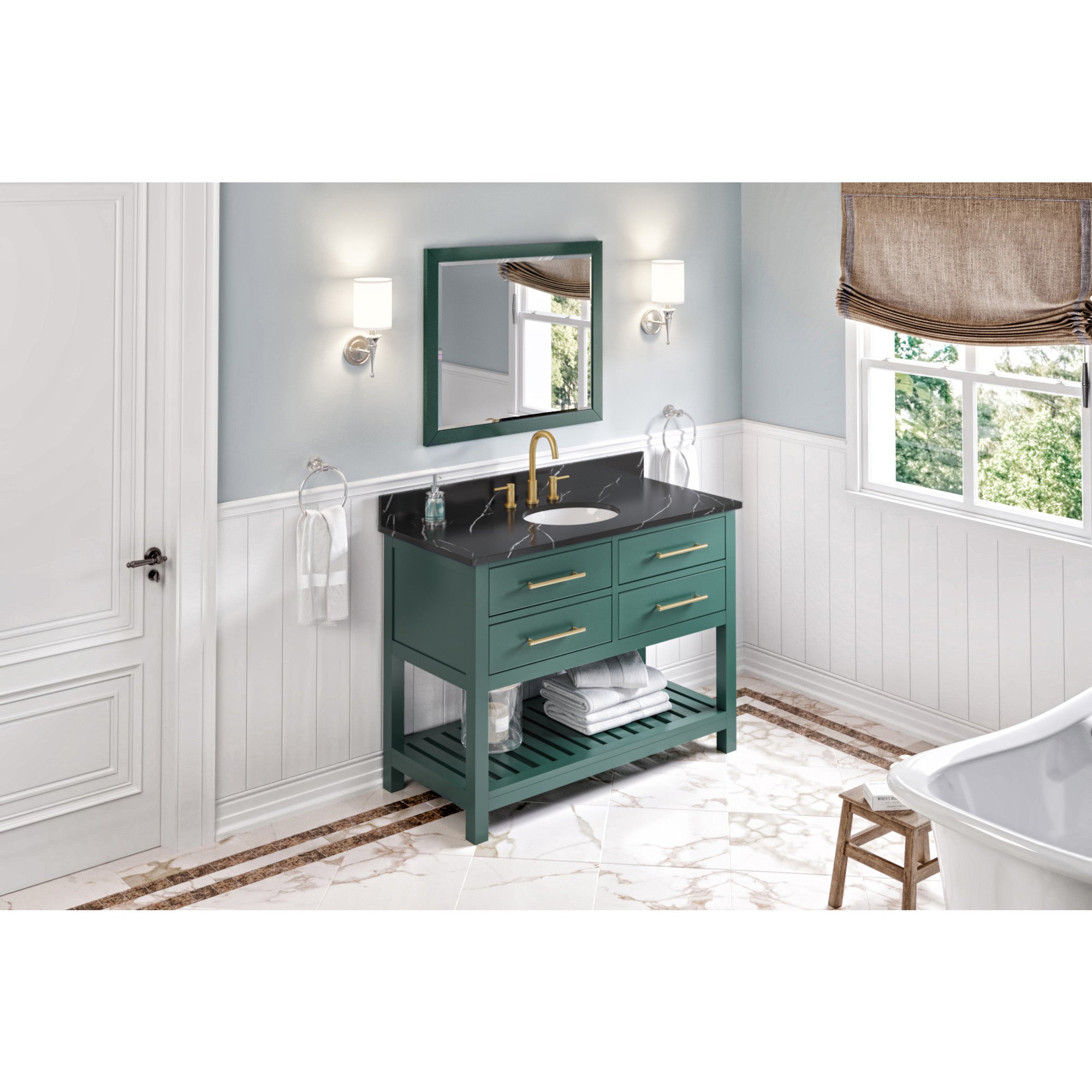 48" Wavecrest Vanity – Forest Green