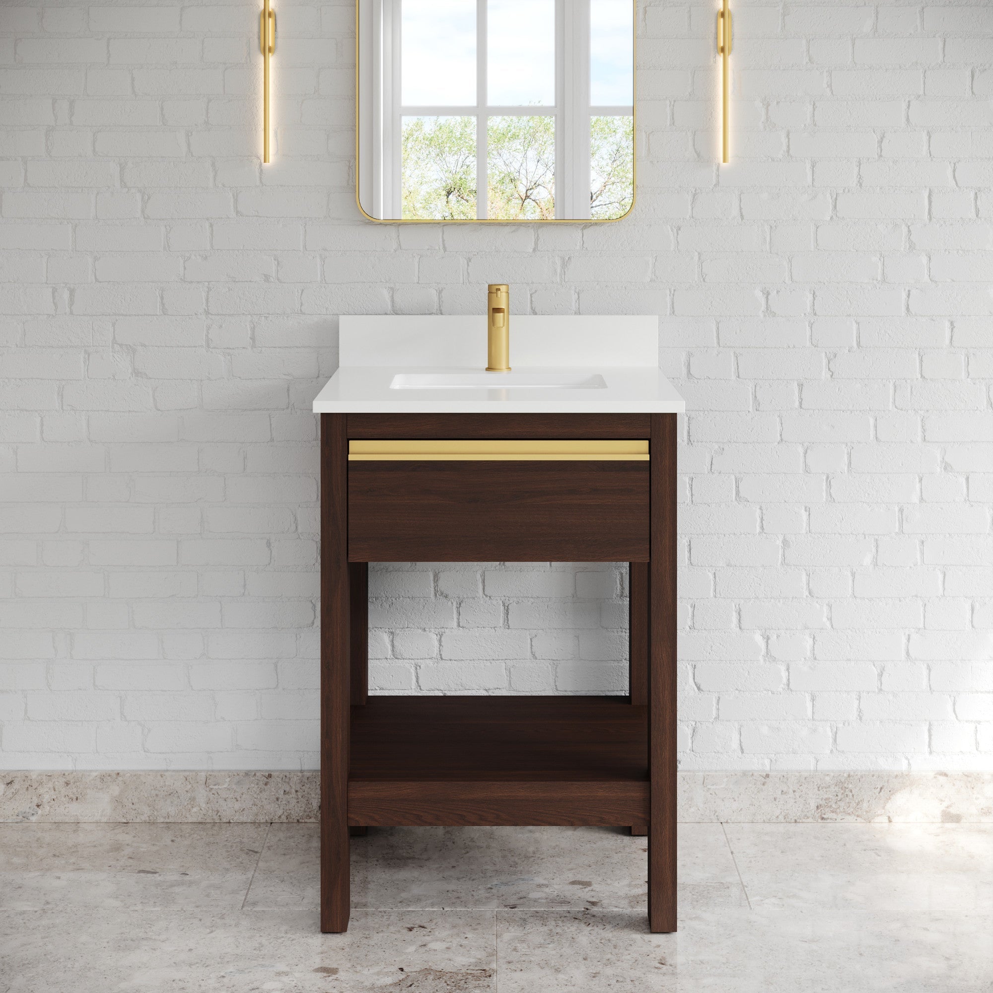 24" Jubilee Vanity – Dark Walnut