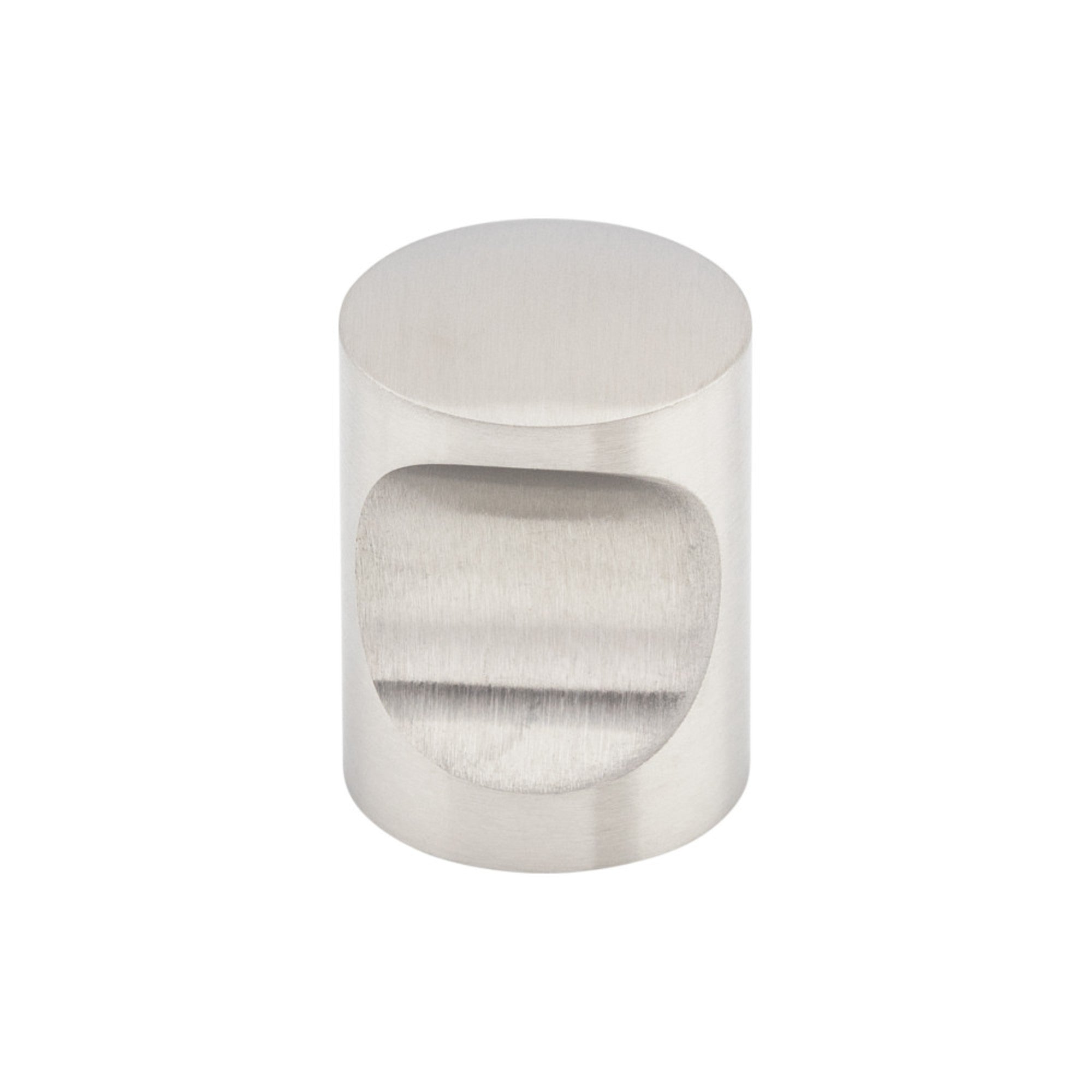Indent 13/16" Diameter Round Knob - Stainless Steel