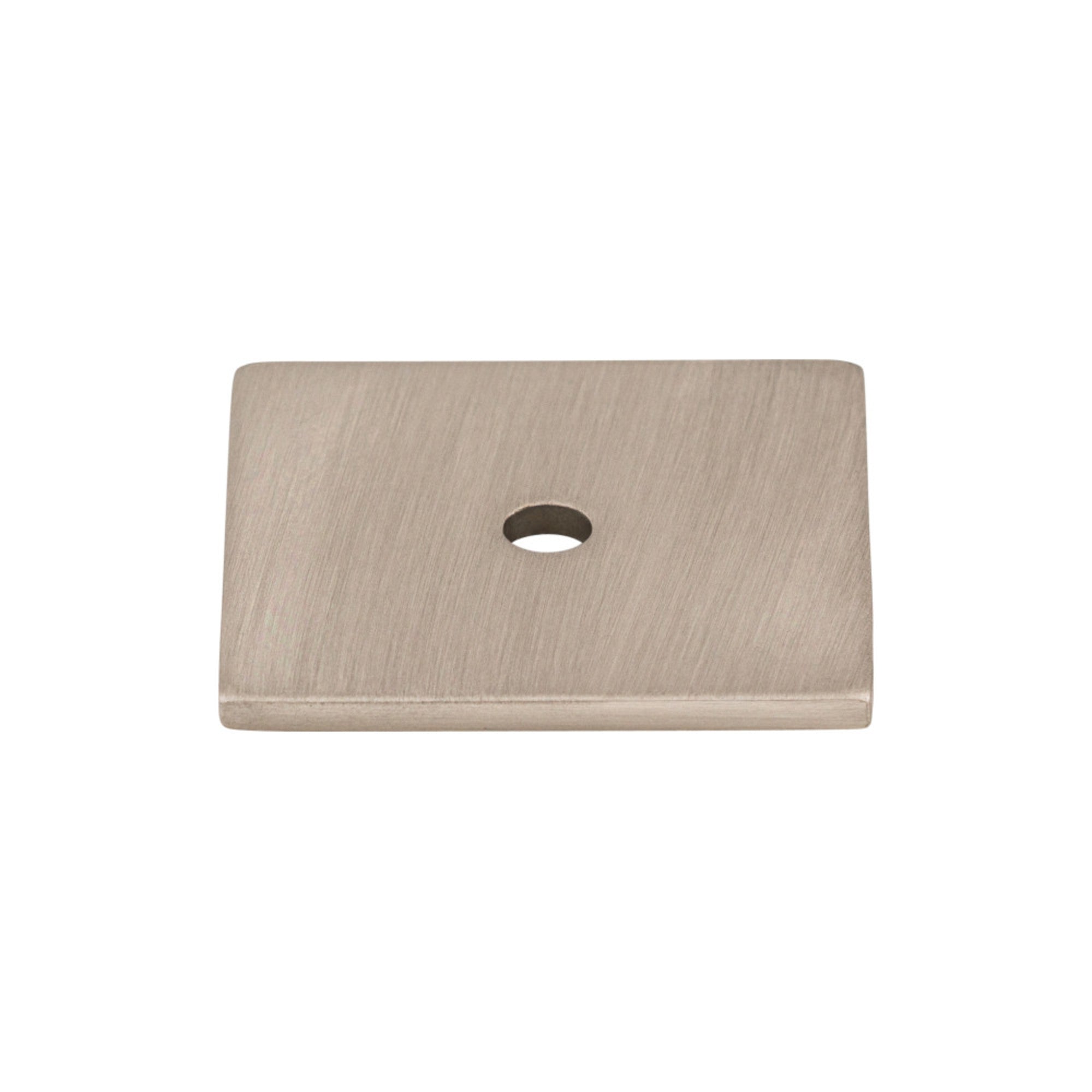 Square Knob Backplate - Brushed Satin Nickel