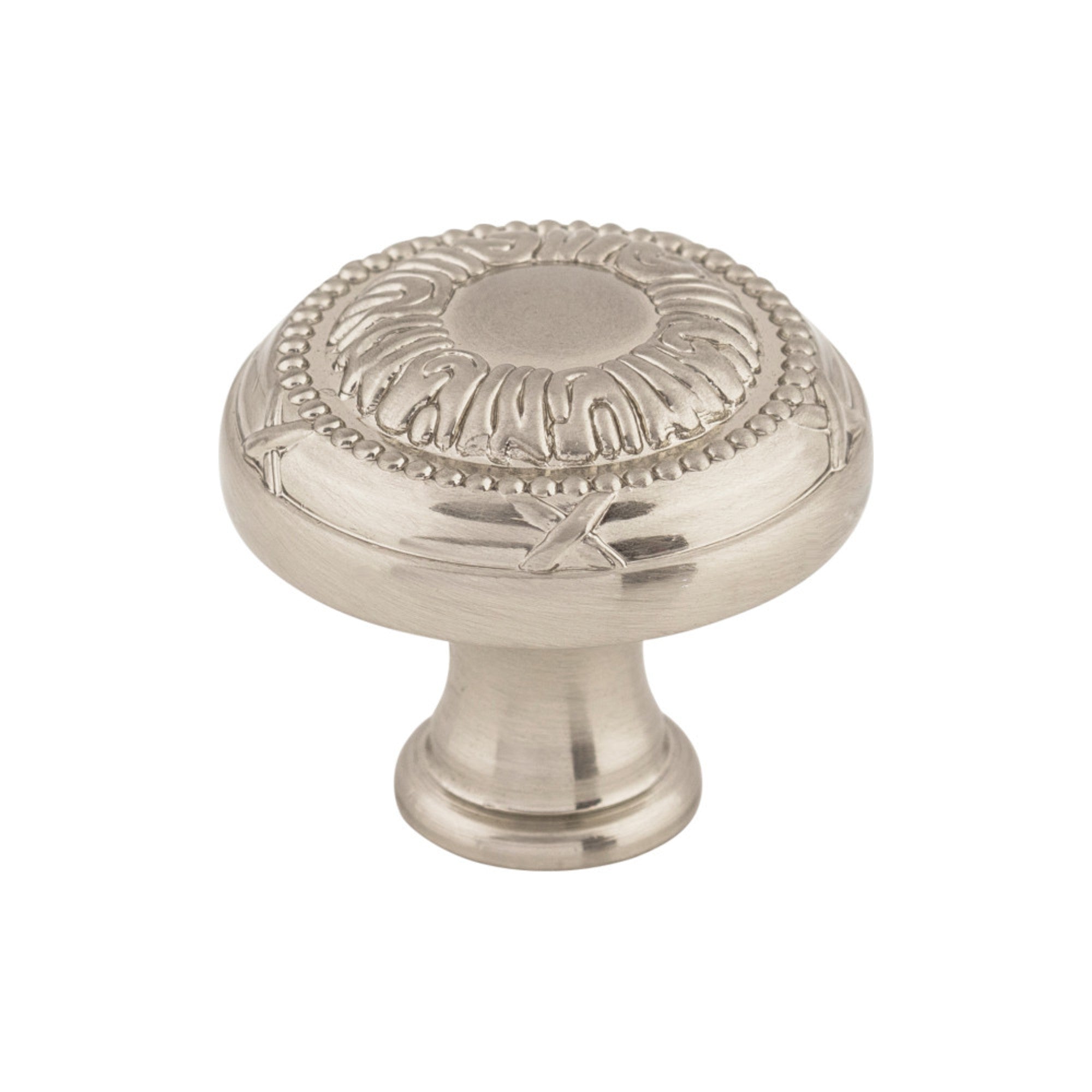 Ribbon Round Knob - Brushed Satin Nickel