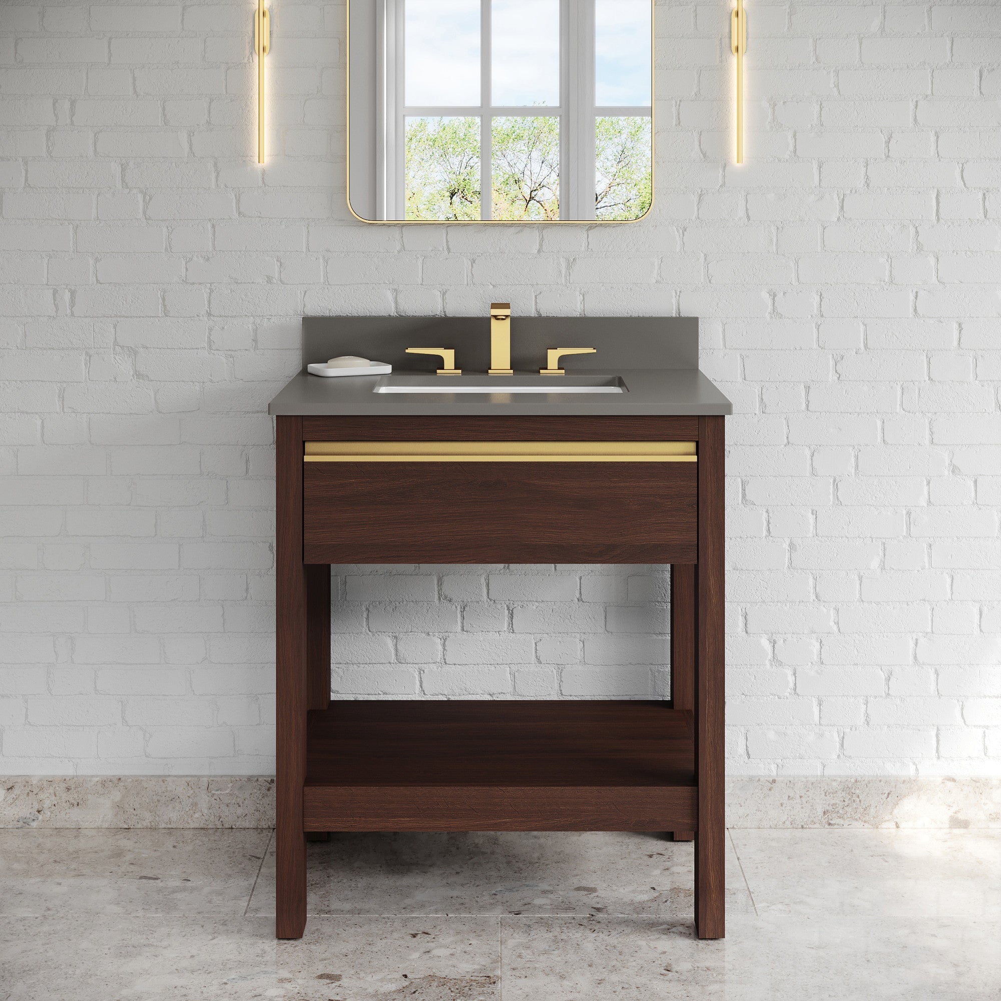30" Jubilee Vanity – Dark Walnut
