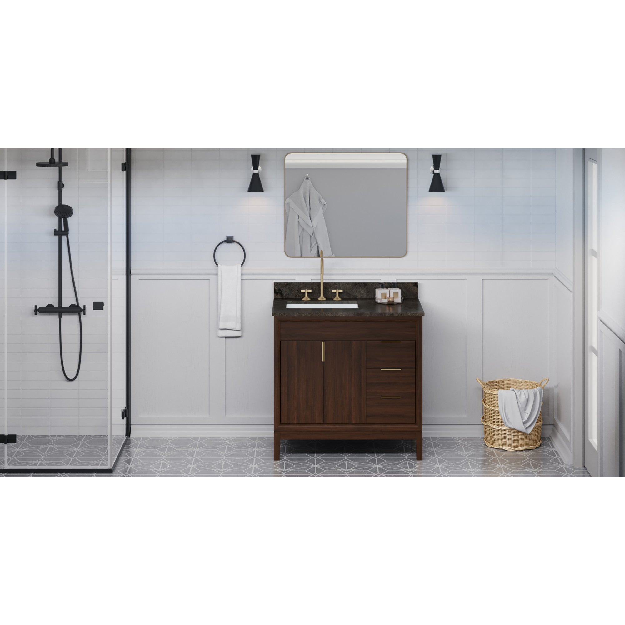 36" Theodora Vanity – Dark Walnut