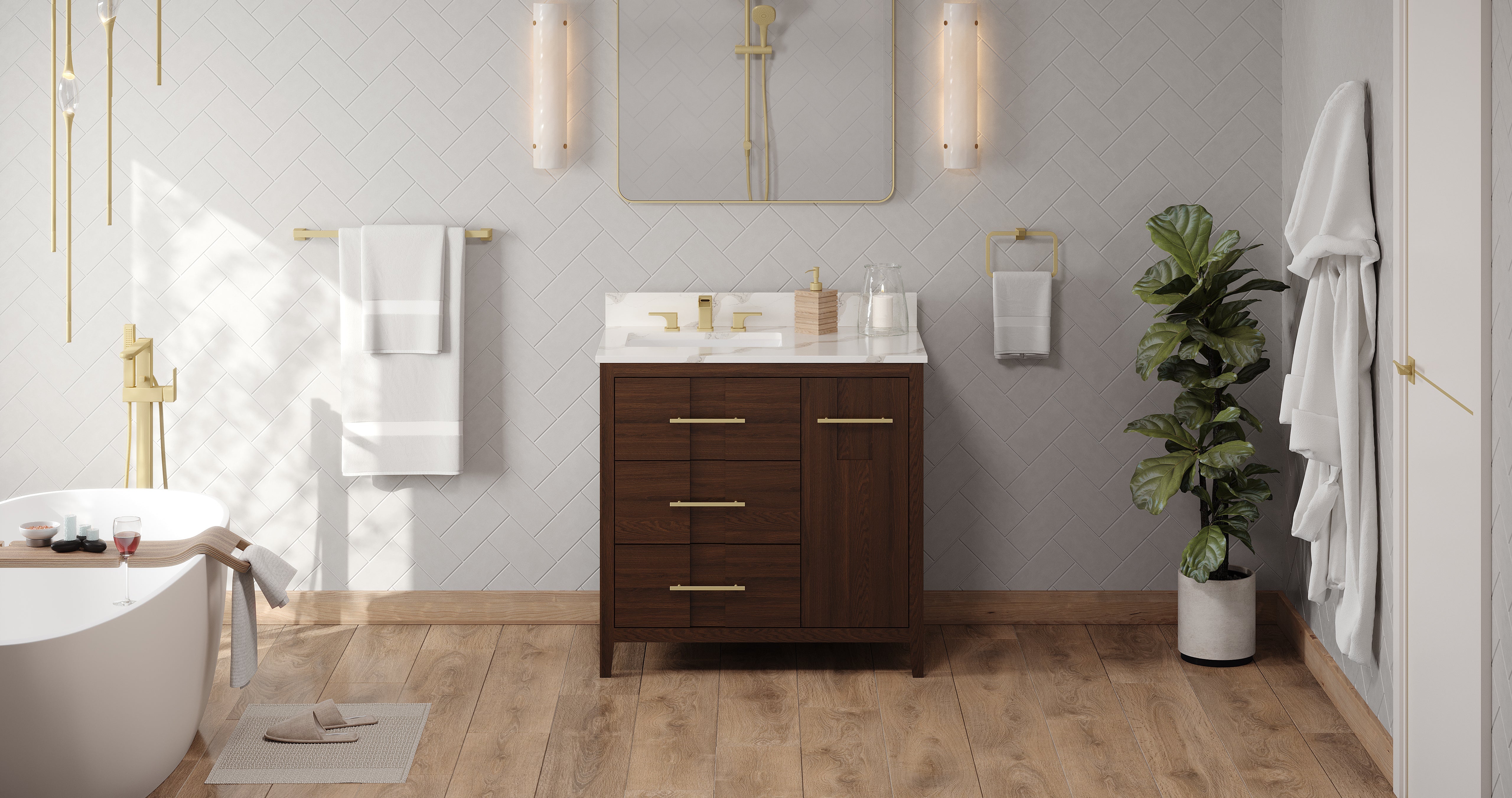 36" Katara Vanity – Left Offset