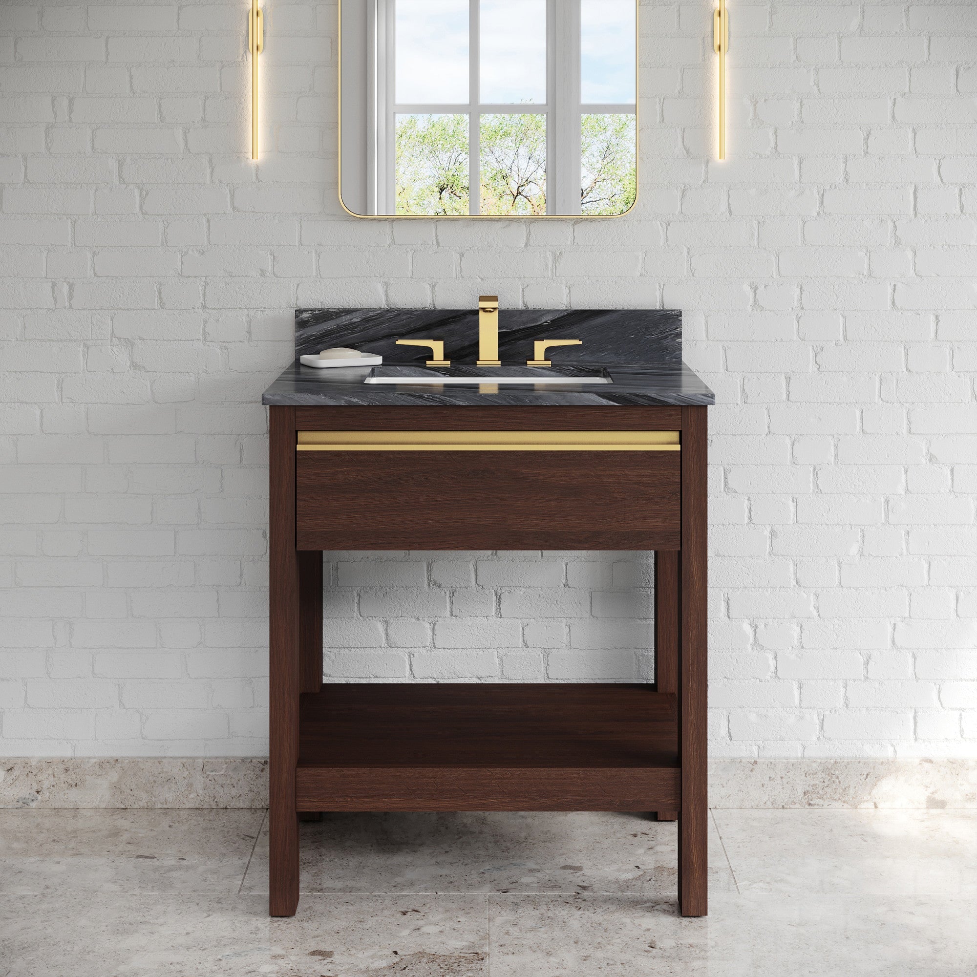 30" Jubilee Vanity – Dark Walnut