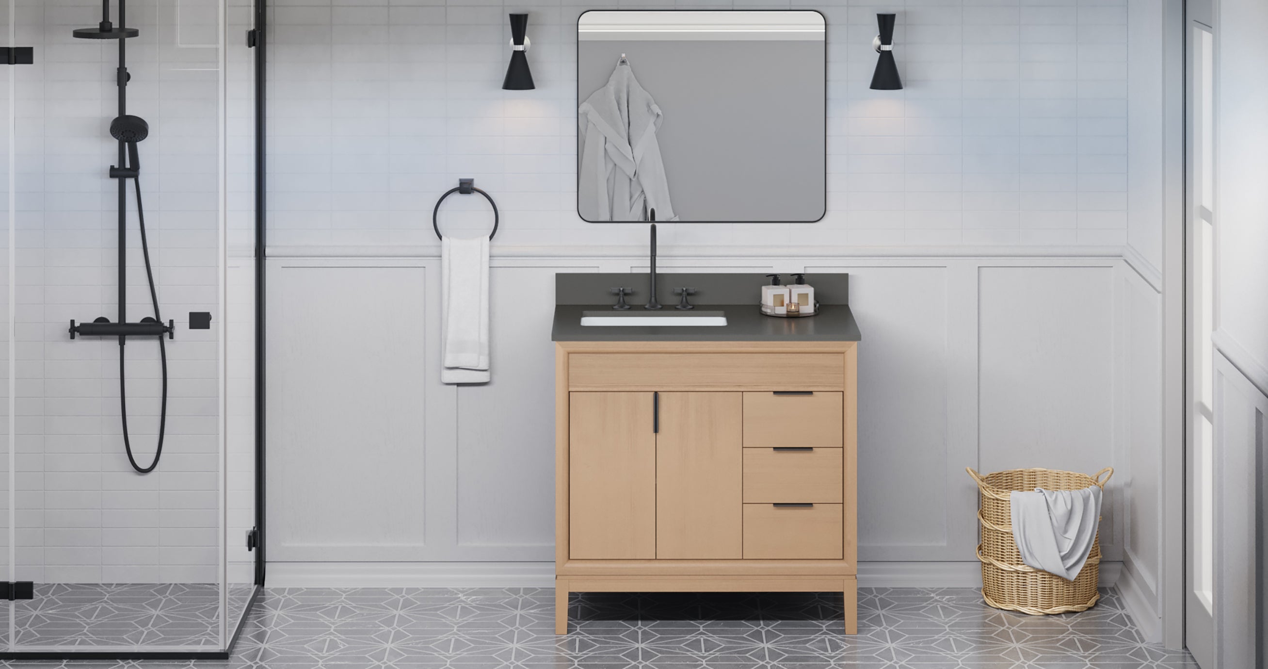 36" Theodora Vanity – Natural Oak
