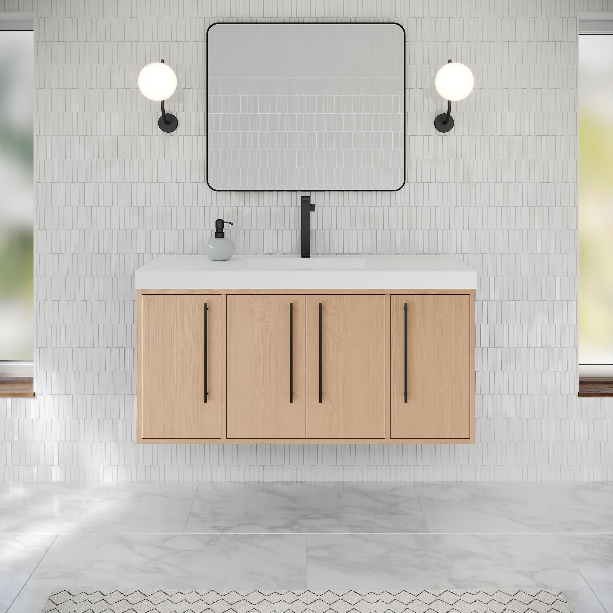 48" Tempest Vanity – Natural Oak