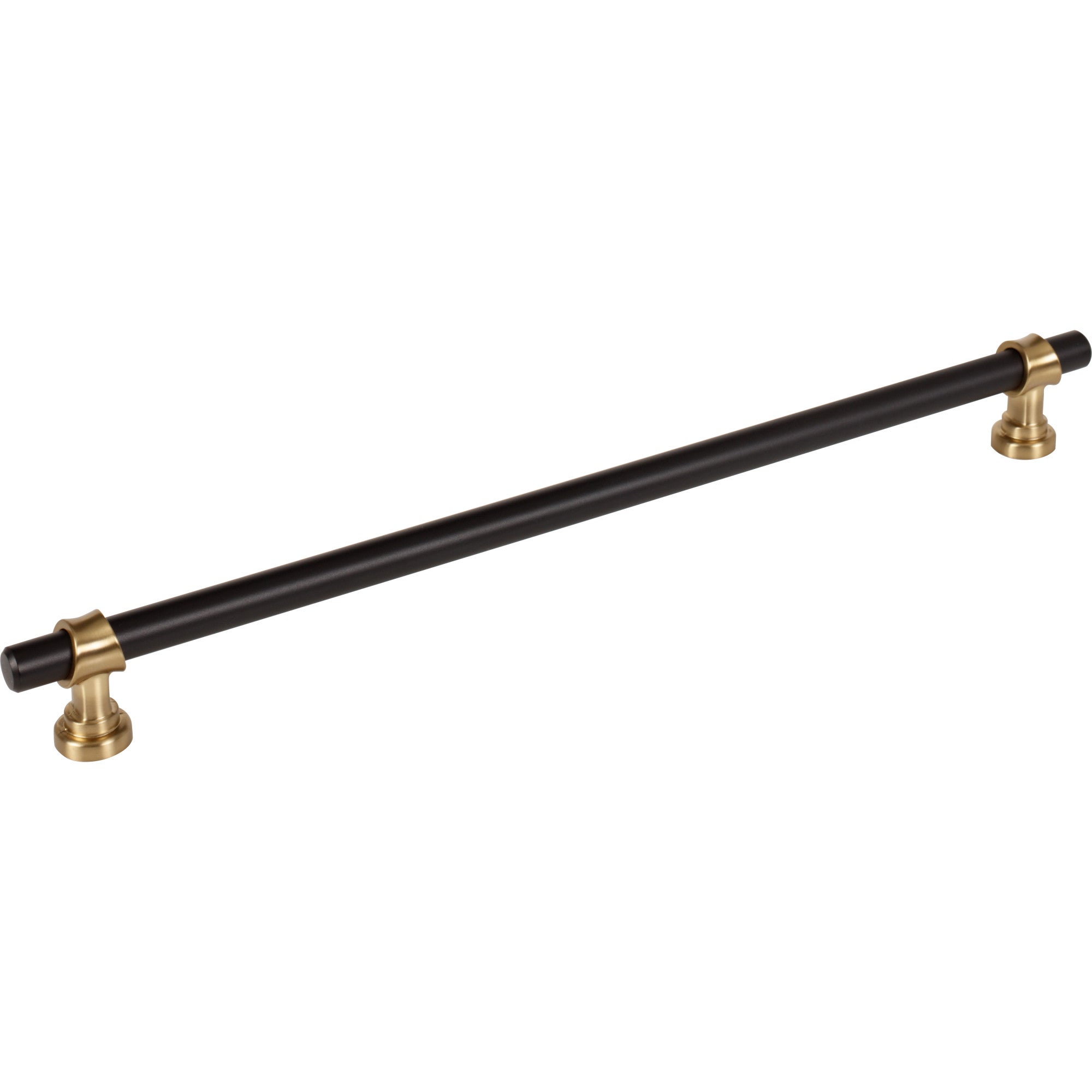Bit 12" Center to Center Bar Pull - Flat Black and Honey Bronze